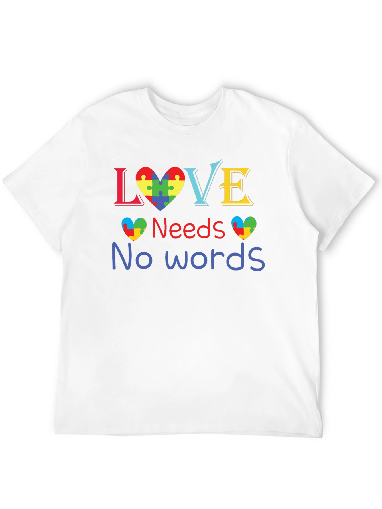 Love Needs No Words Autism Awareness T-Shirt