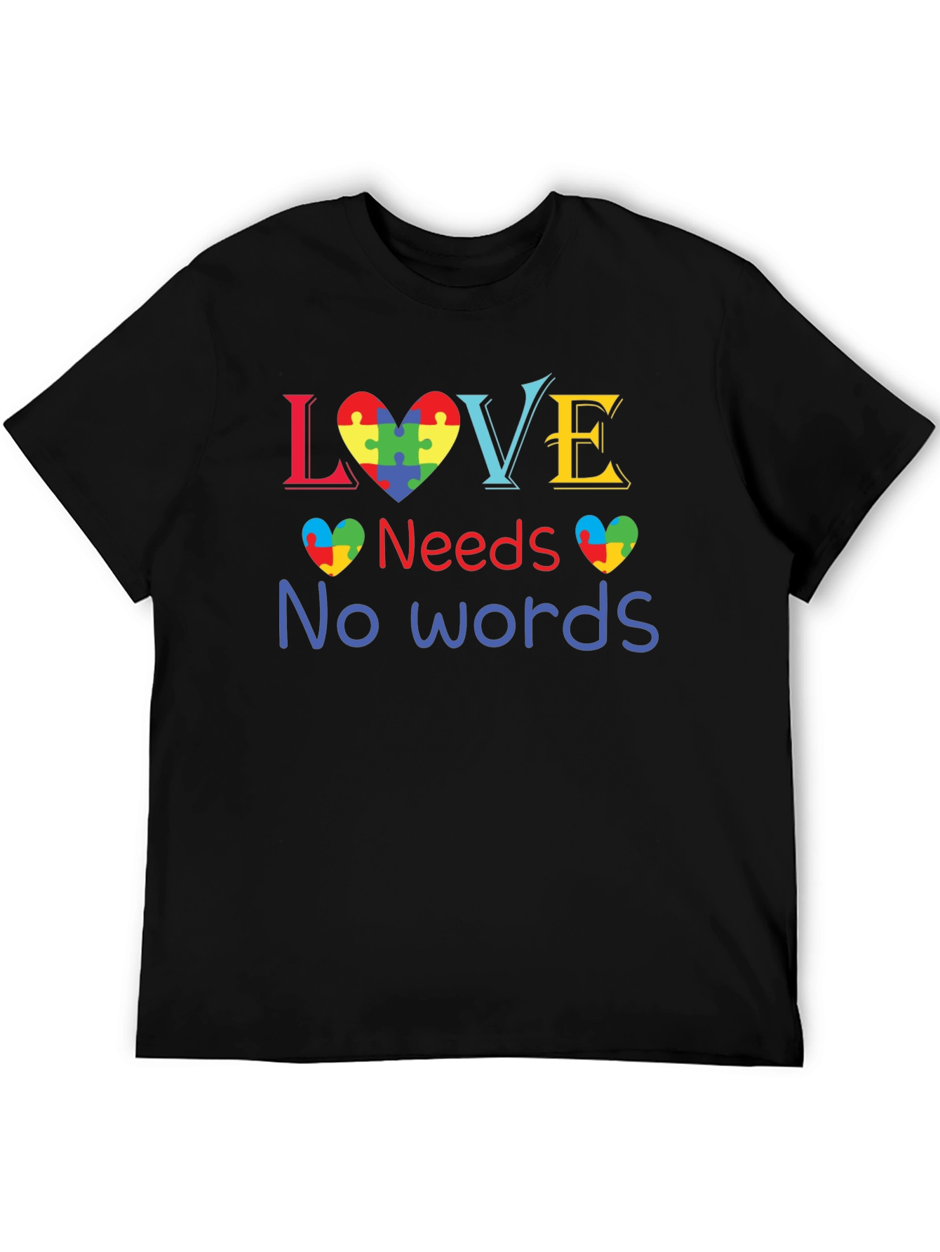 Love Needs No Words Autism Awareness T-Shirt