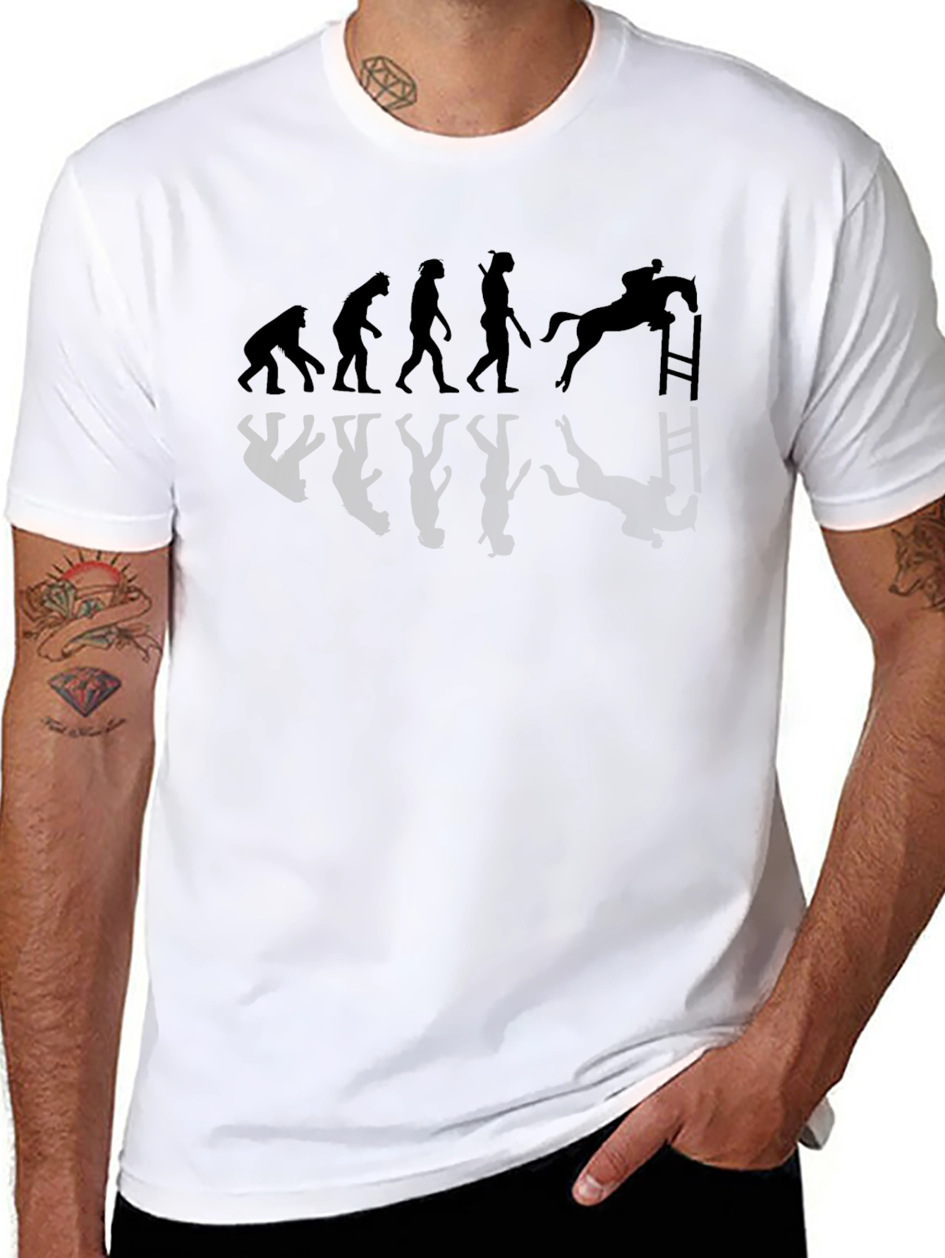 Equestrian Evolution T-Shirt - Horse Riding Humor