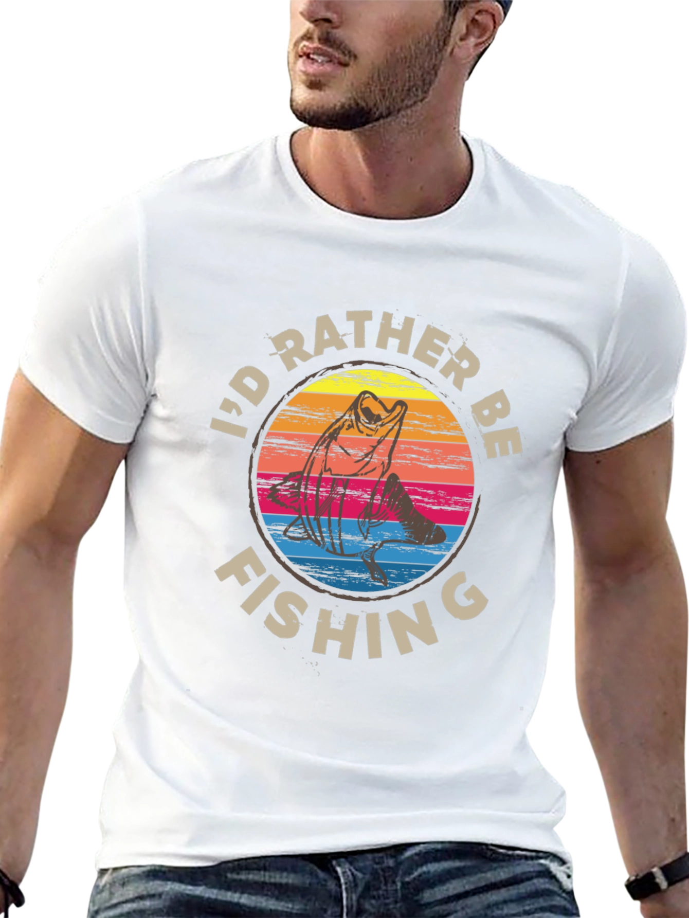 Id Rather Be Fishing Graphic Tee - Black