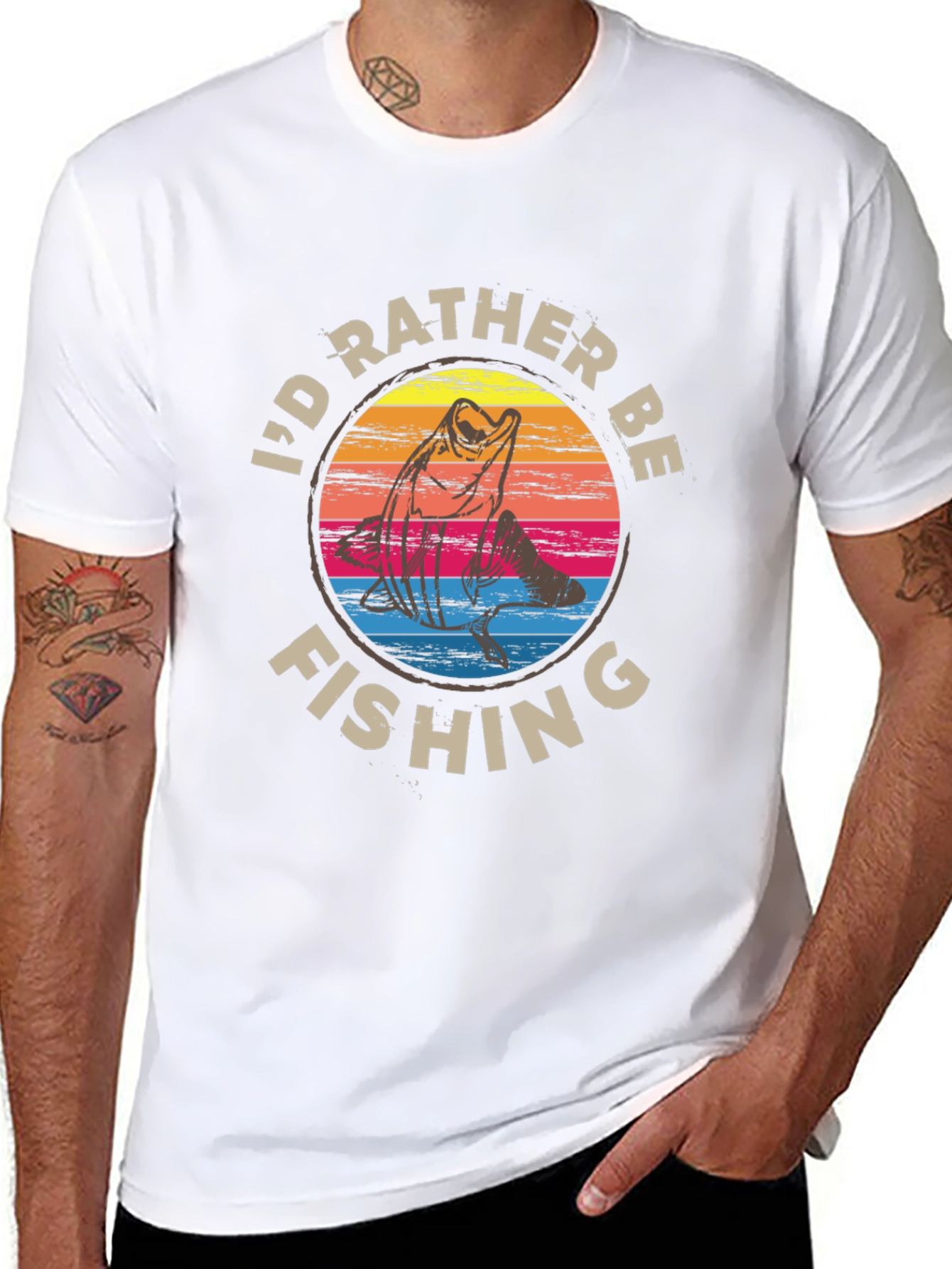 Id Rather Be Fishing Graphic Tee - Black