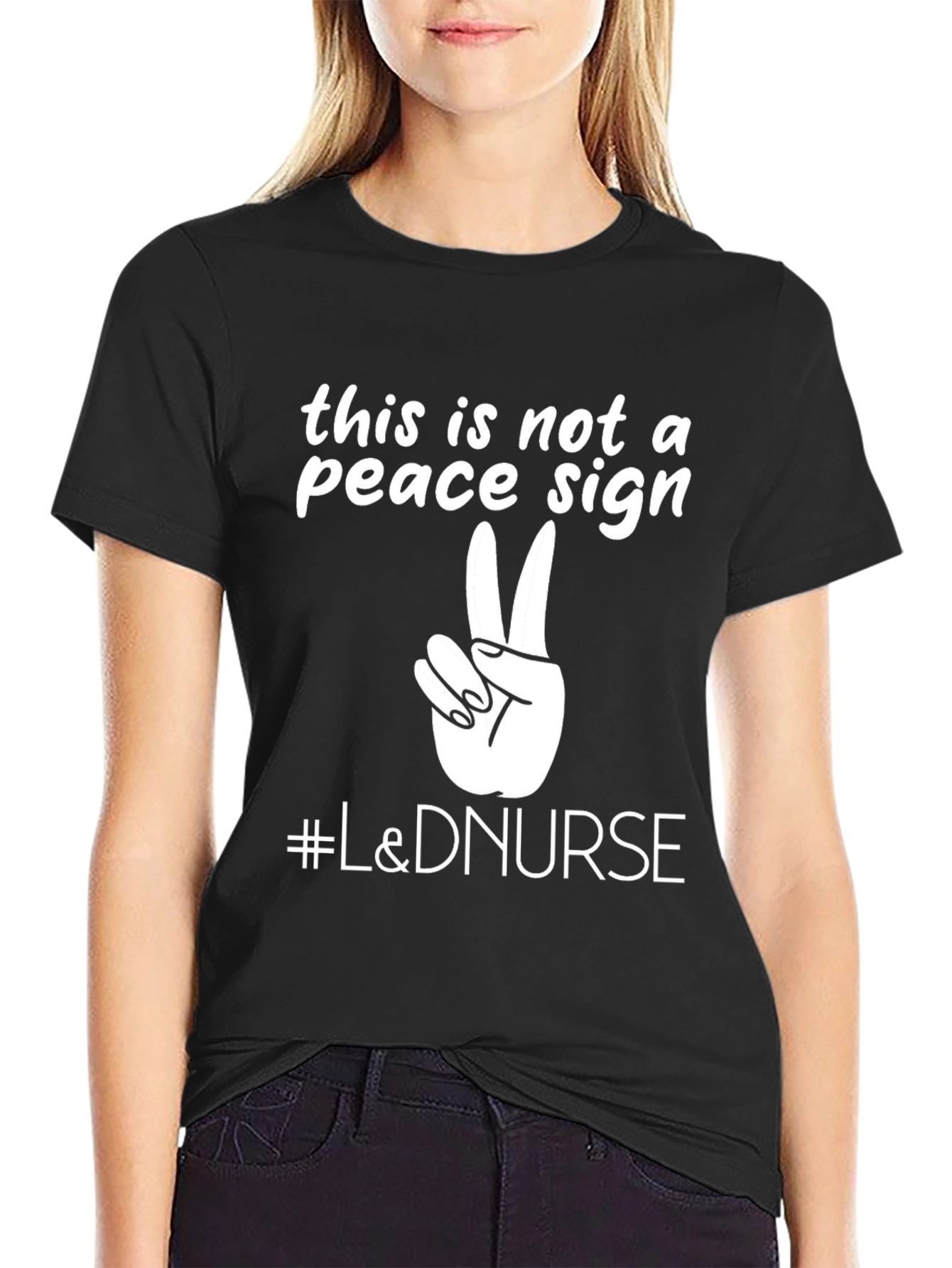 L&D Nurse T-Shirt - Peace Sign