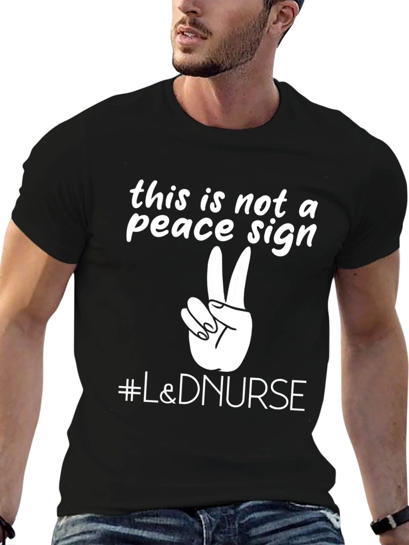 L&D Nurse T-Shirt - Peace Sign