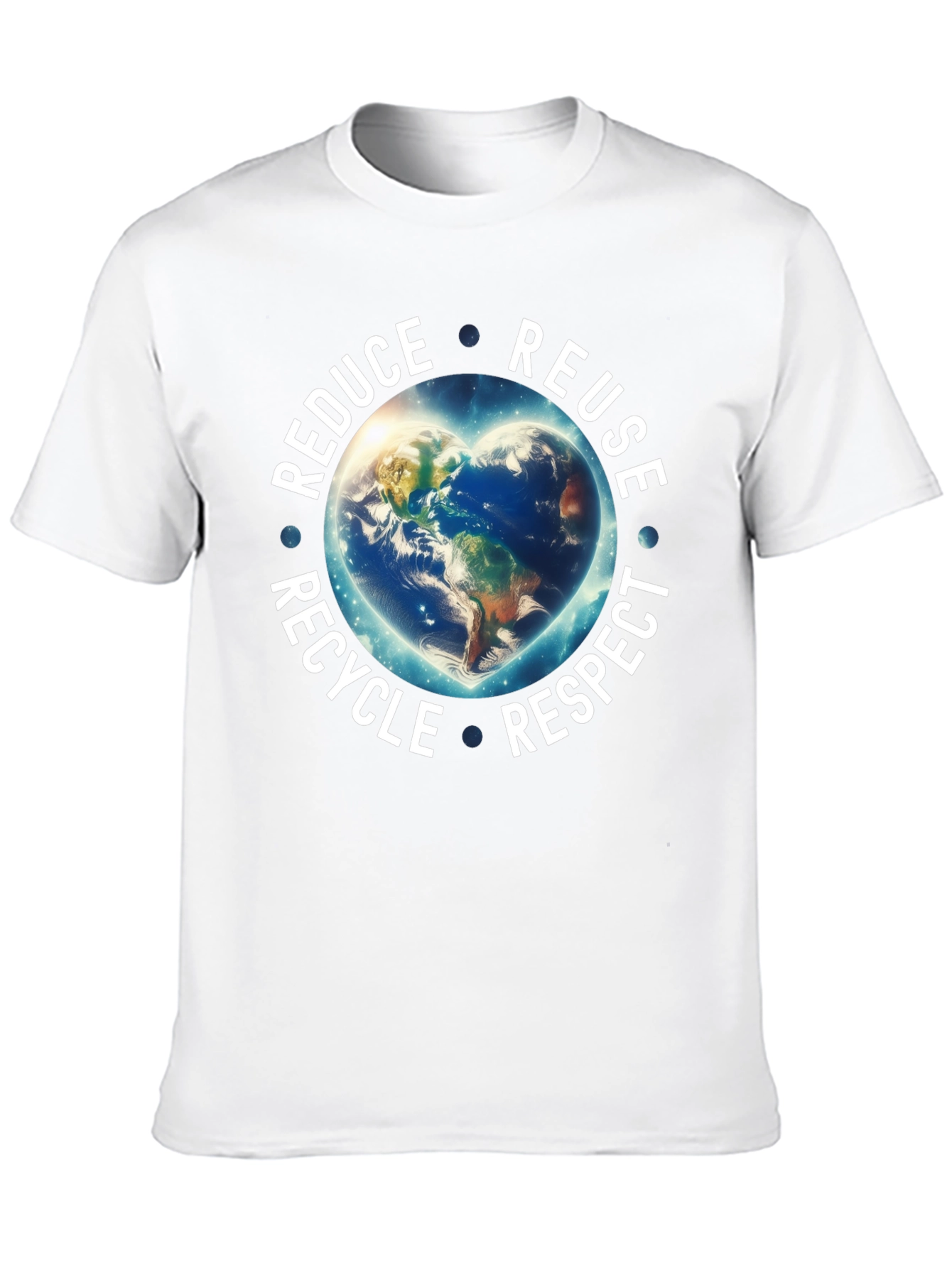 Earth Heart T-Shirt - Reduce Reuse Recycle Respect