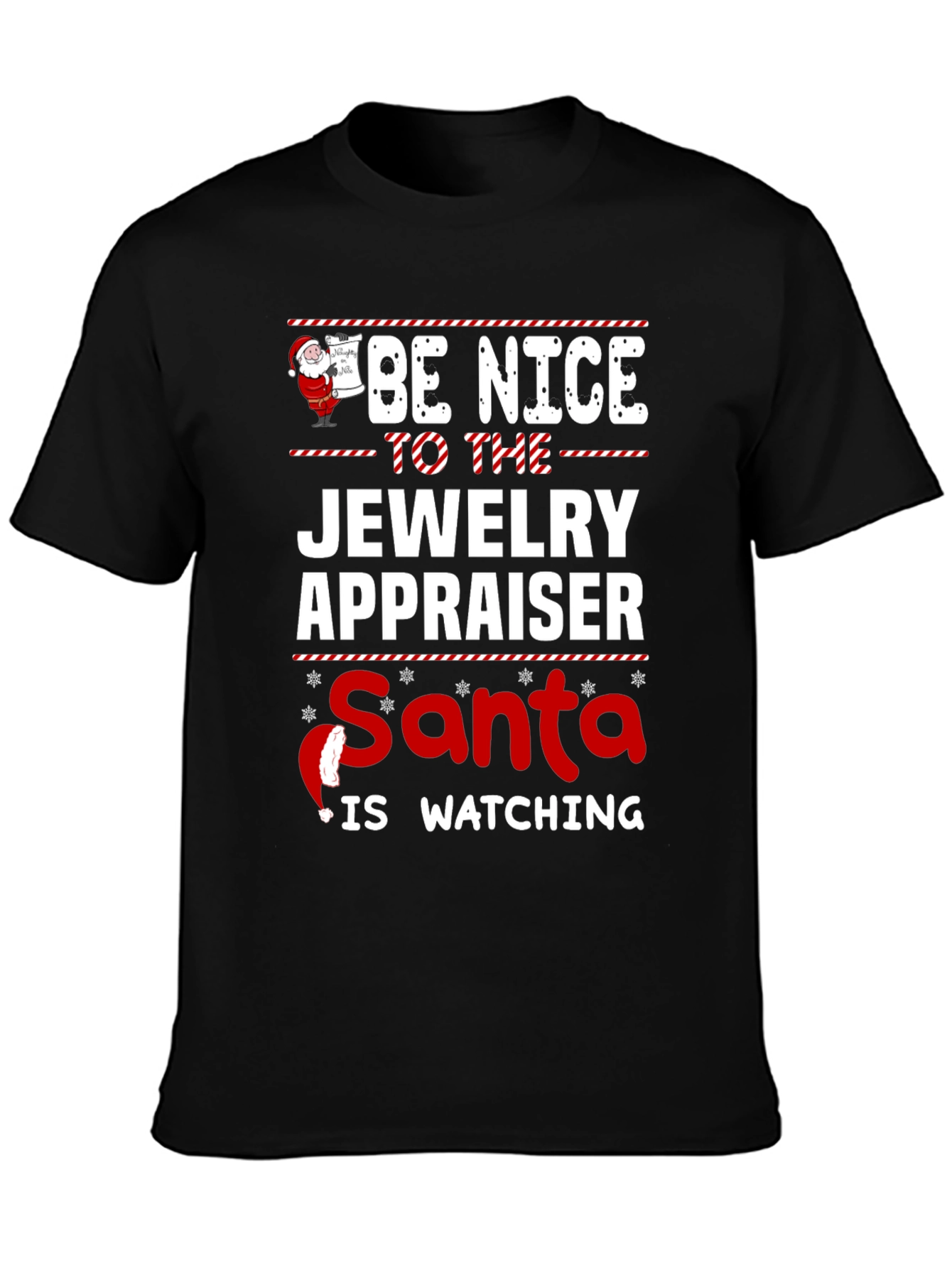 Funny Jewelry Appraiser Santa Christmas T-Shirt