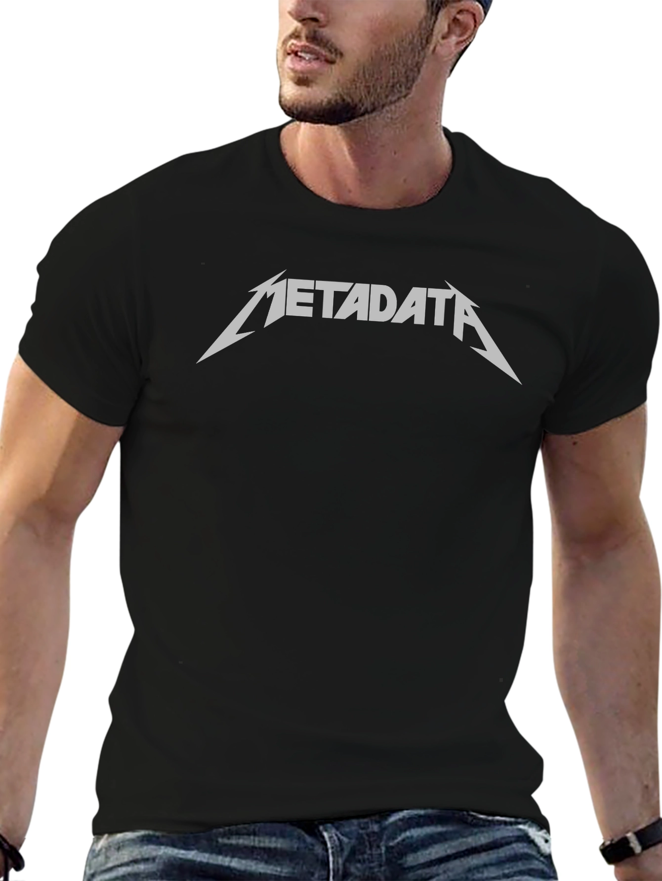 Metadata Band Style Black T-Shirt