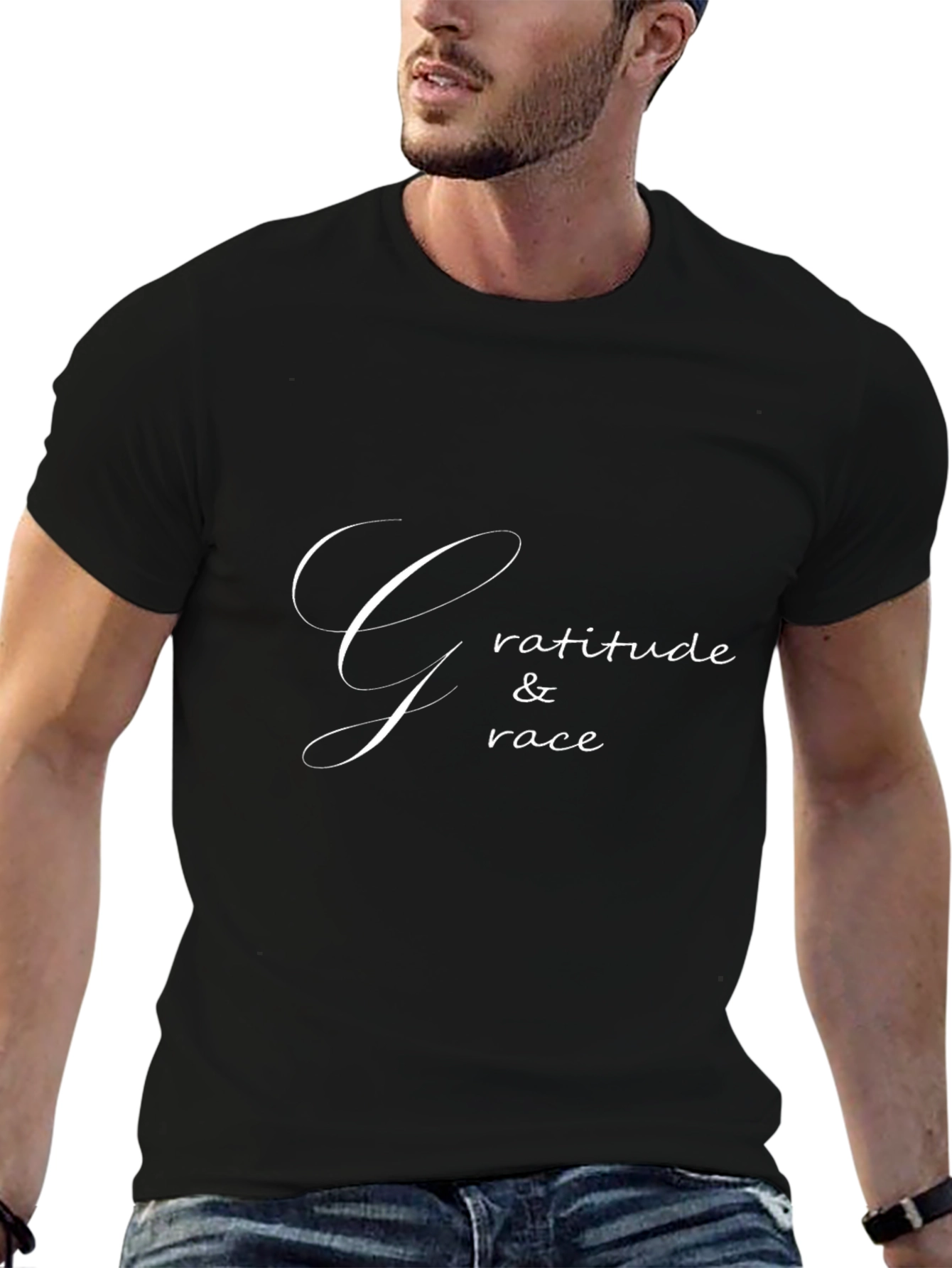 Gratitude & Grace Black Graphic Tee