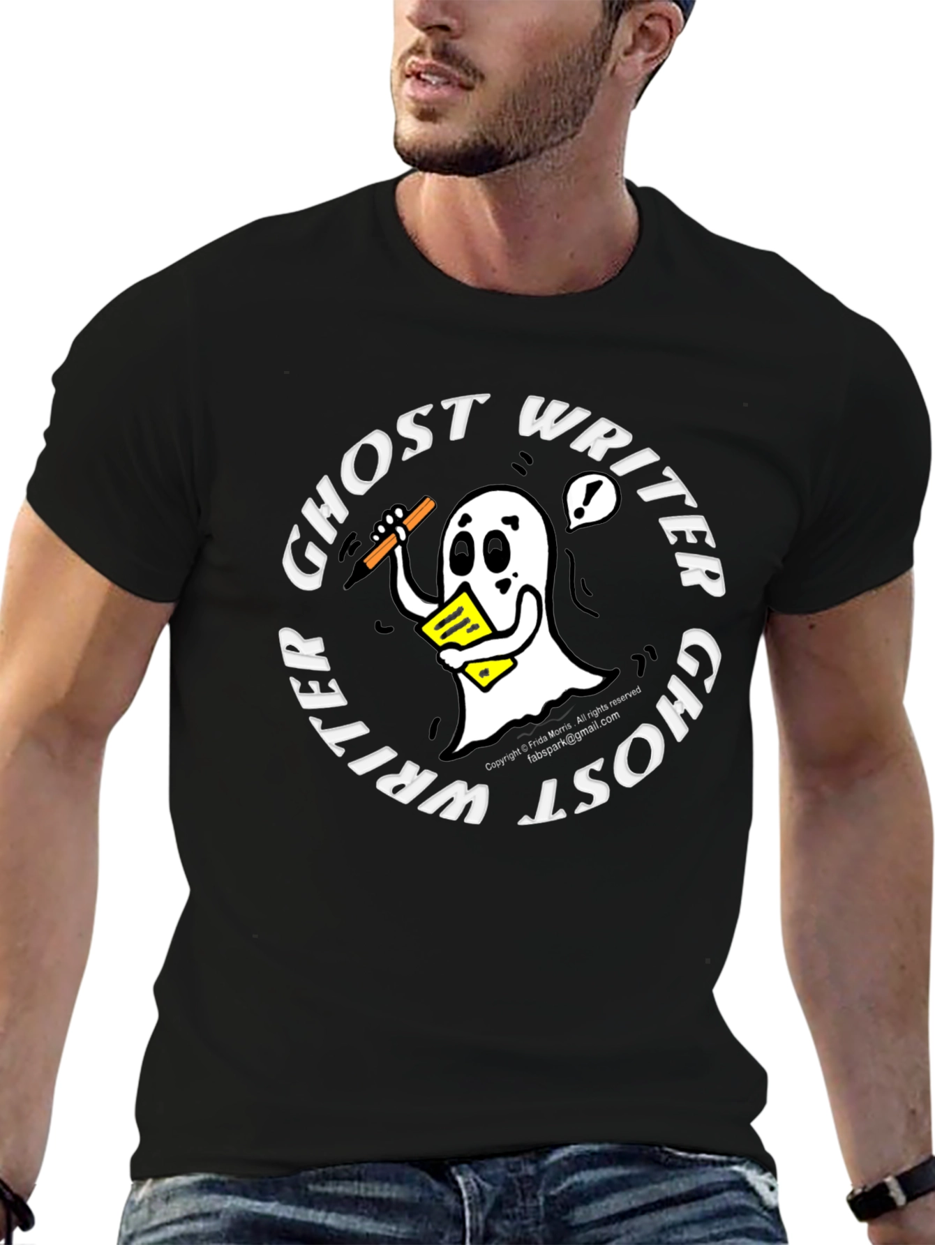 Ghost Writer T-Shirt - Funny Writing Apparel