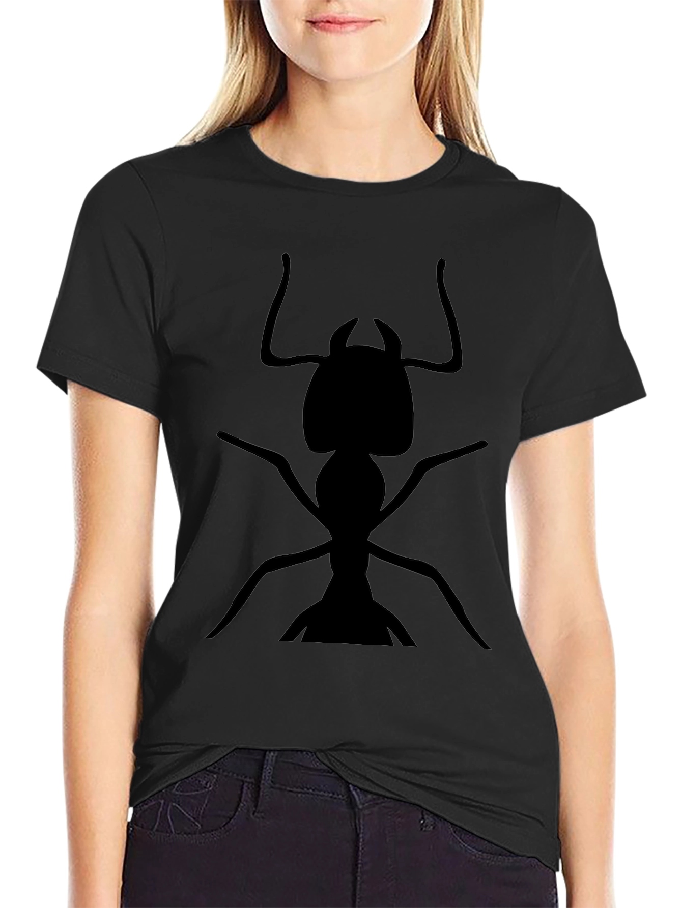 Ant Graphic Black T-Shirt - Unique Insect Design