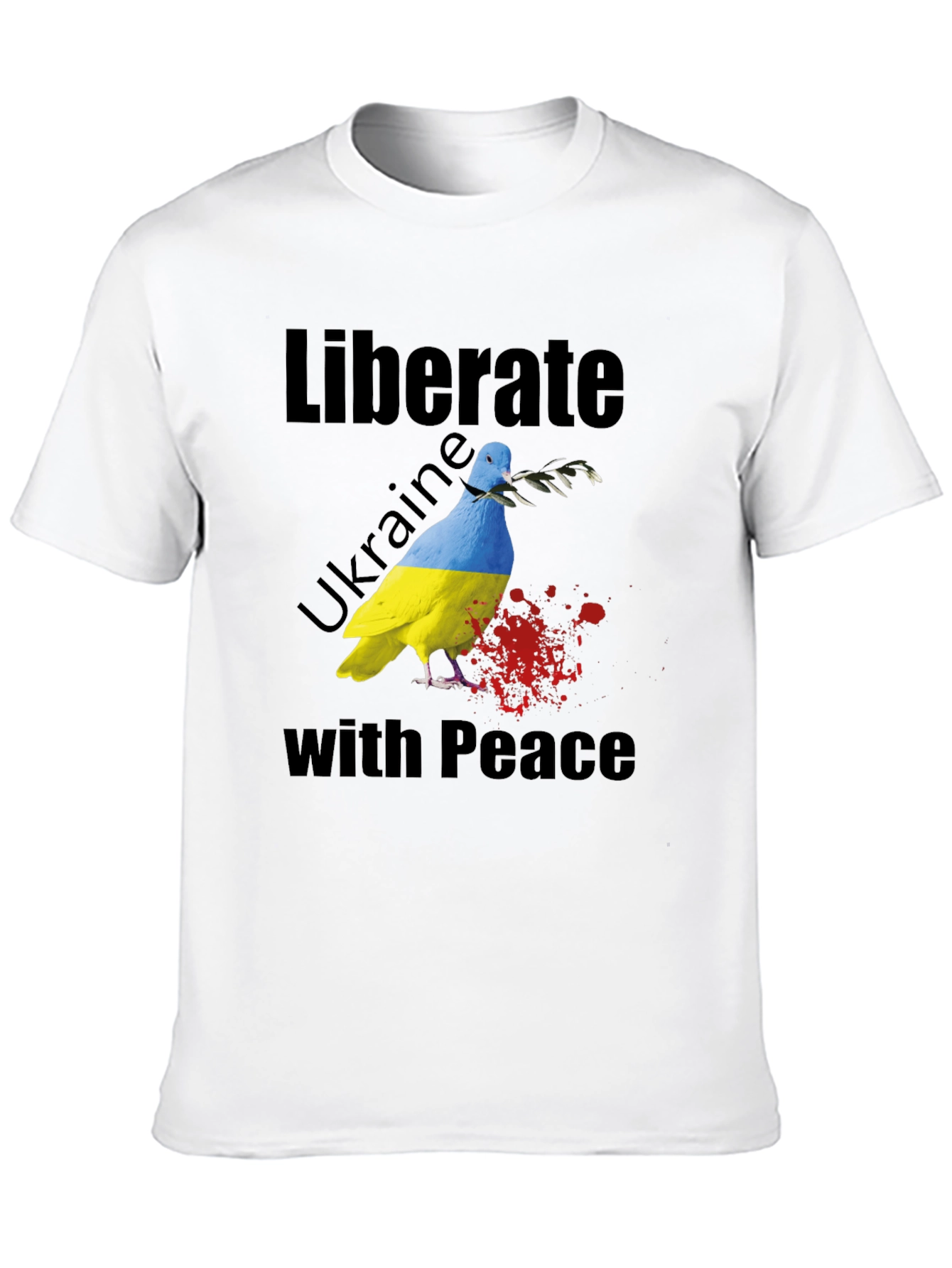 Liberate Ukraine with Peace Dove T-Shirt