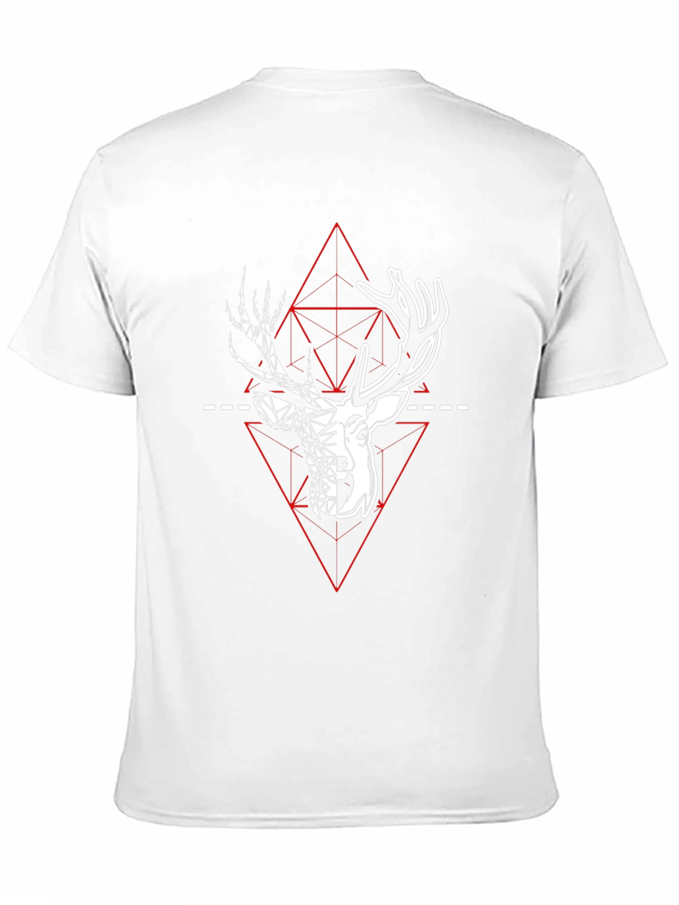 Geometric Deer Graphic Tee - Modern Style