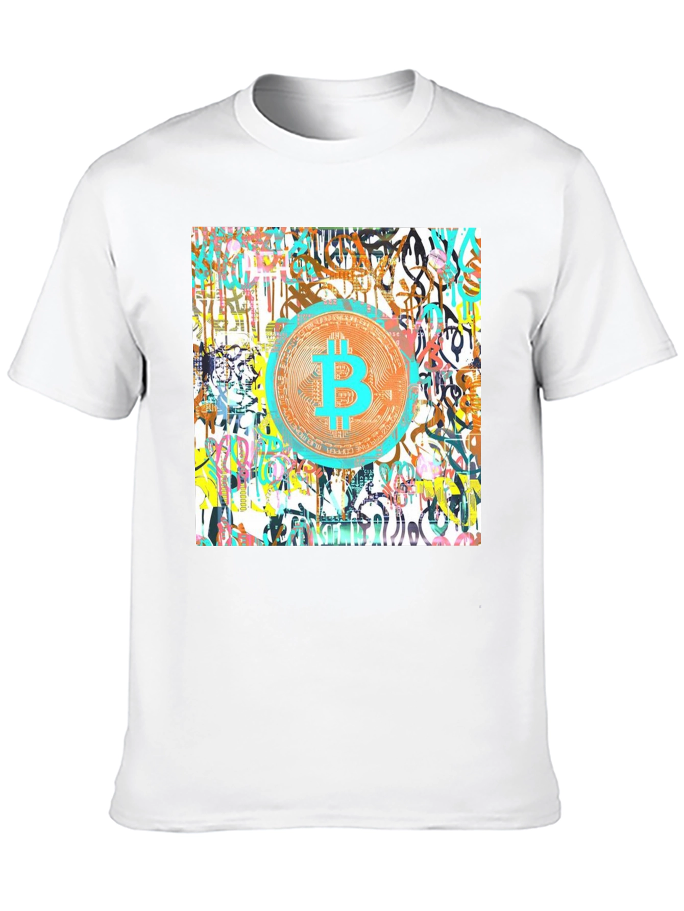 Bitcoin Graffiti Art Mens Black T-Shirt