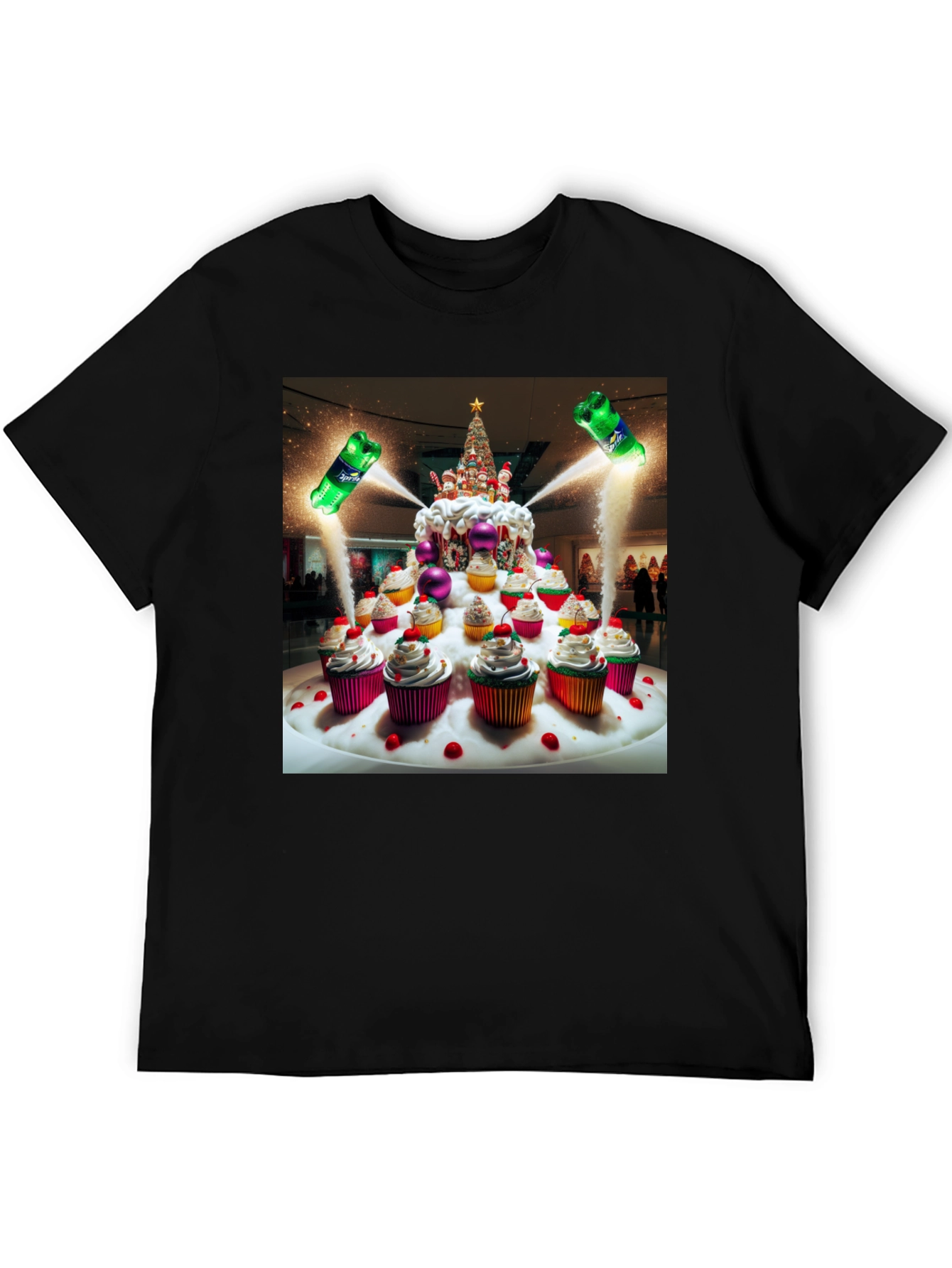 Festive Cupcake Christmas Tree T-Shirt