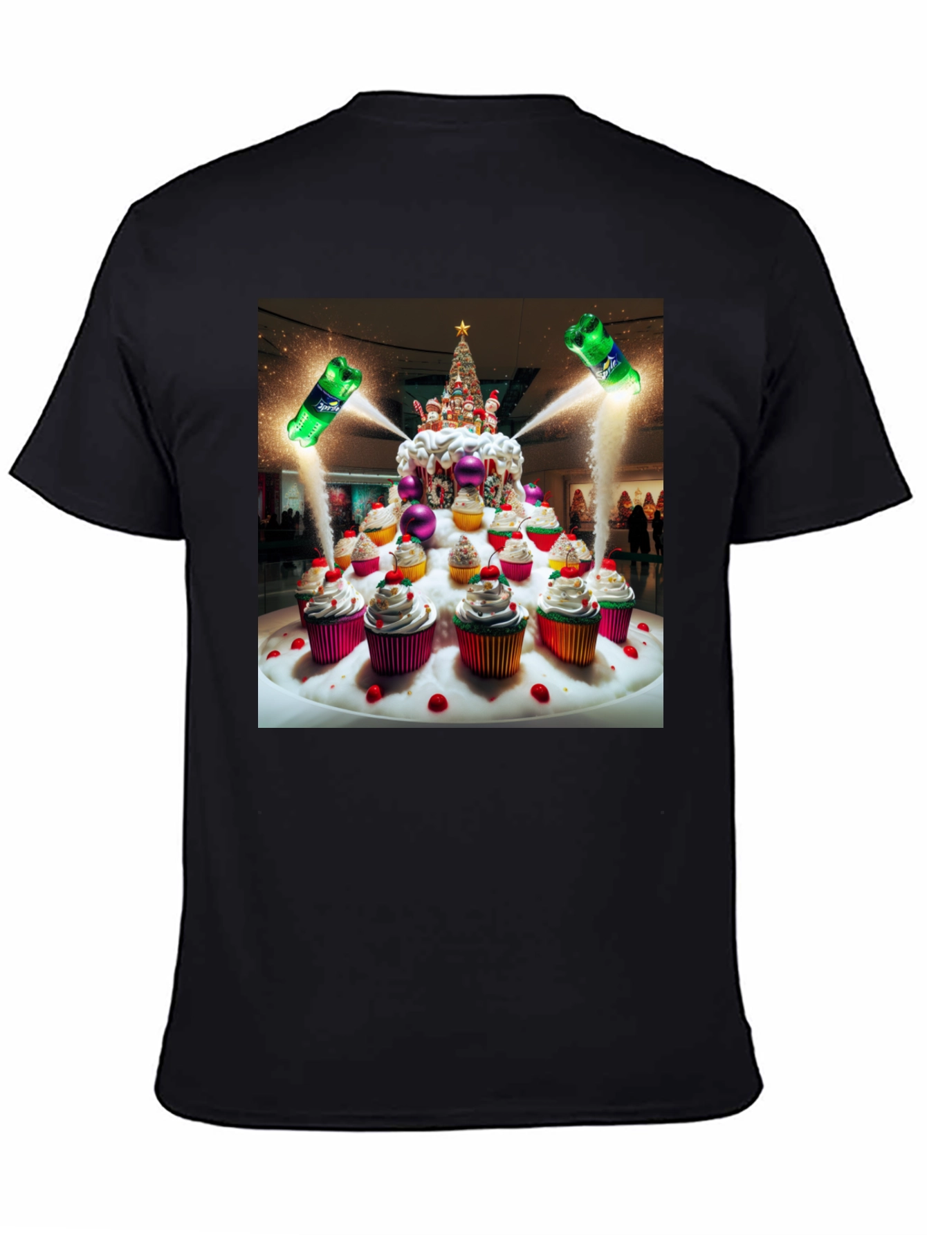 Festive Cupcake Christmas Tree T-Shirt