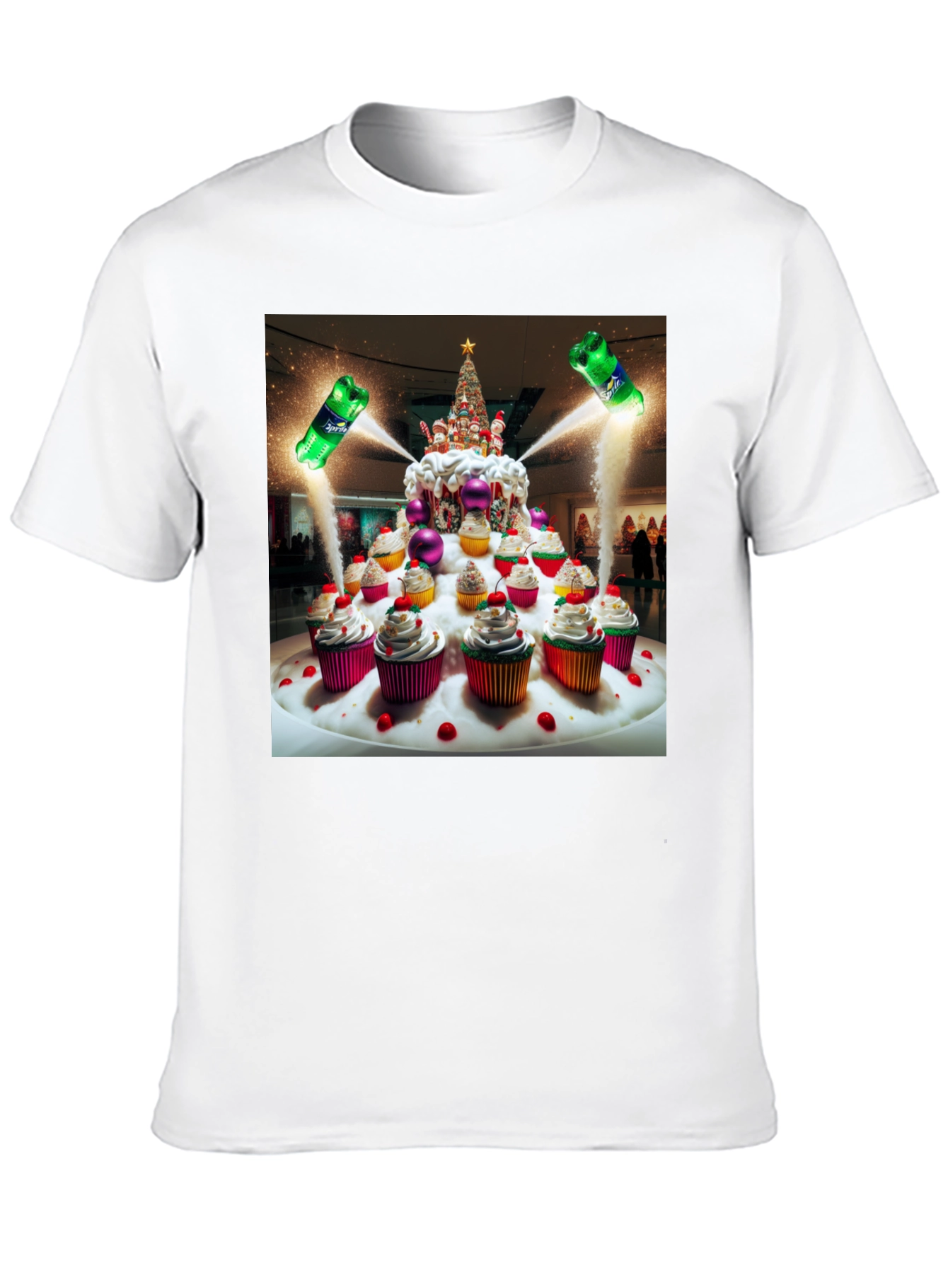 Festive Cupcake Christmas Tree T-Shirt