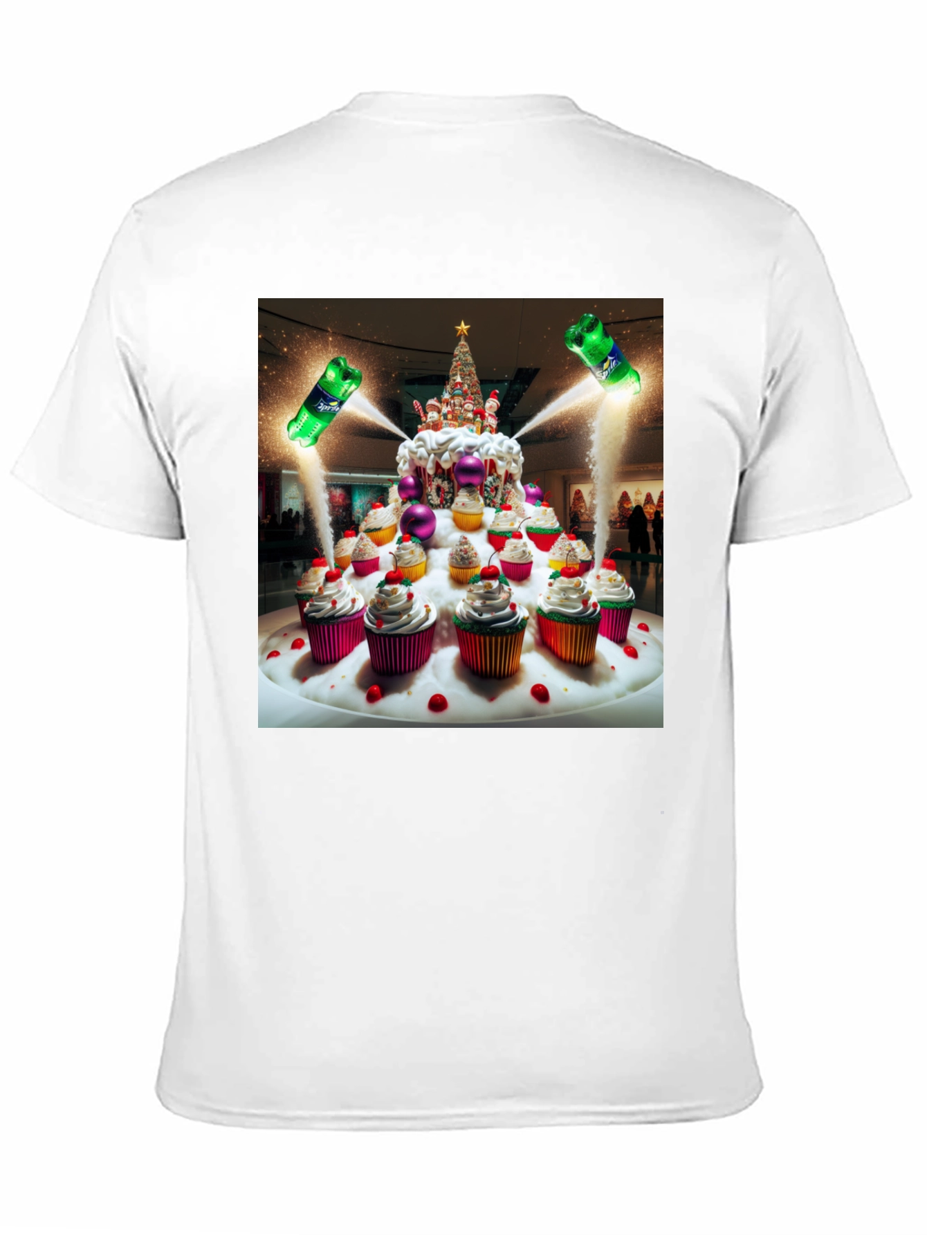 Festive Cupcake Christmas Tree T-Shirt