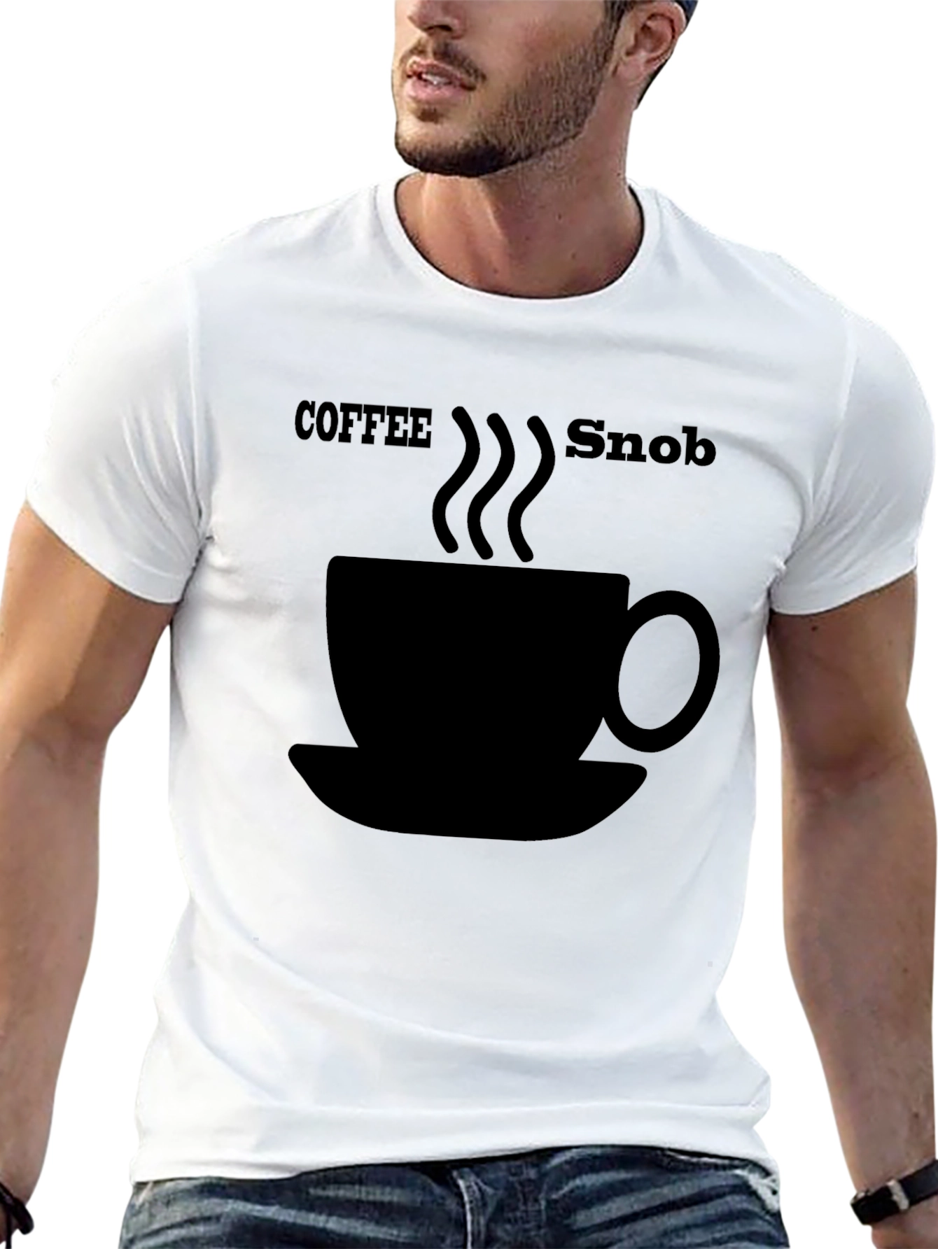 Coffee Snob Graphic T-Shirt - Black