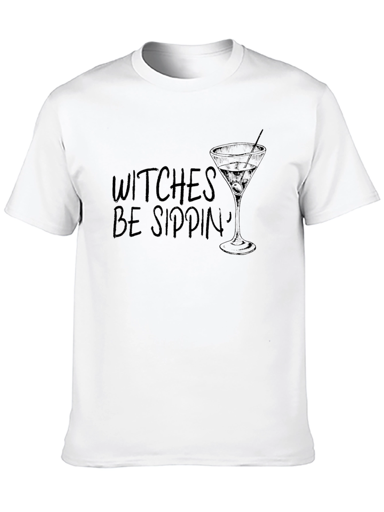 Witches Be Sippin Black Graphic Tee
