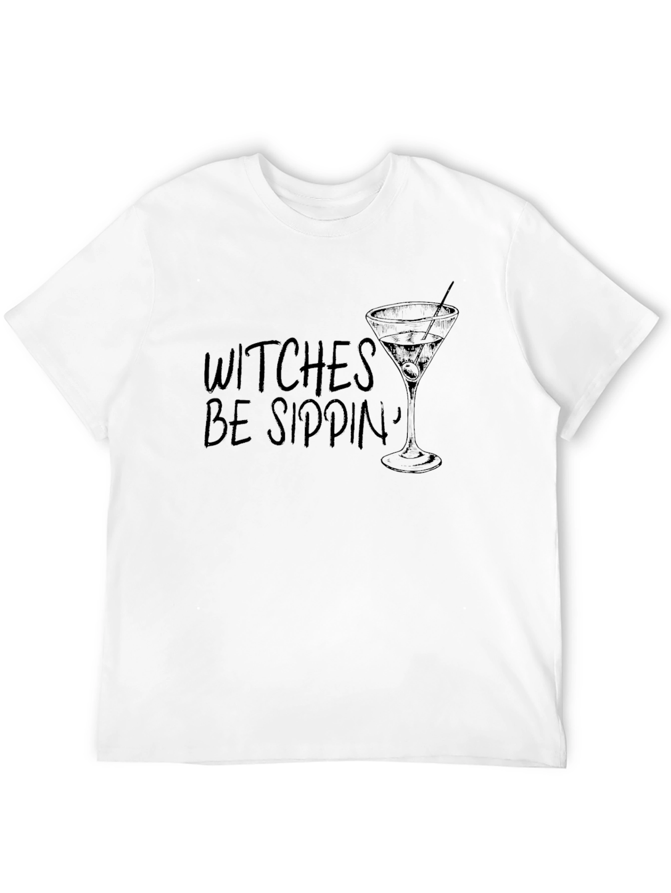 Witches Be Sippin Black Graphic Tee
