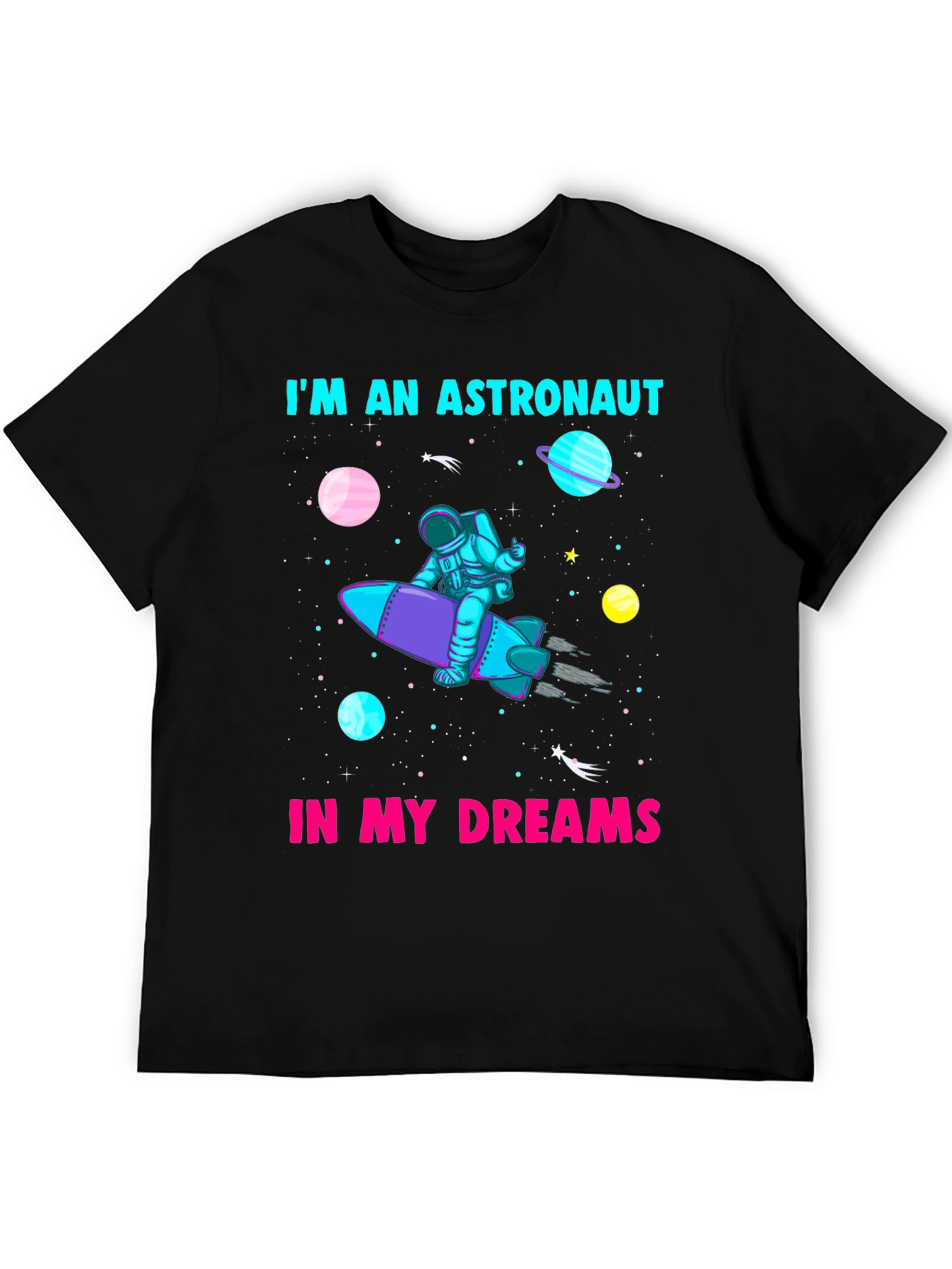 Astronaut In My Dreams Black T-Shirt
