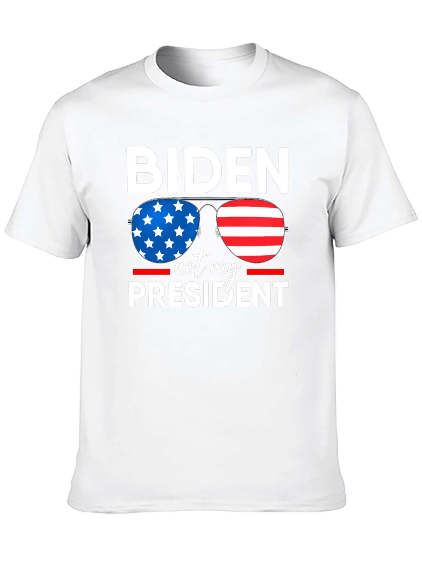 Biden Not My President Patriotic Graphic Tee