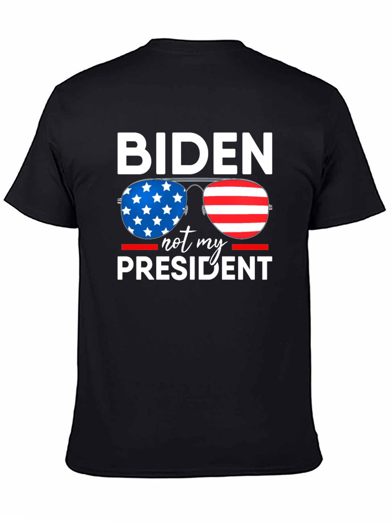 Biden Not My President Patriotic Graphic Tee