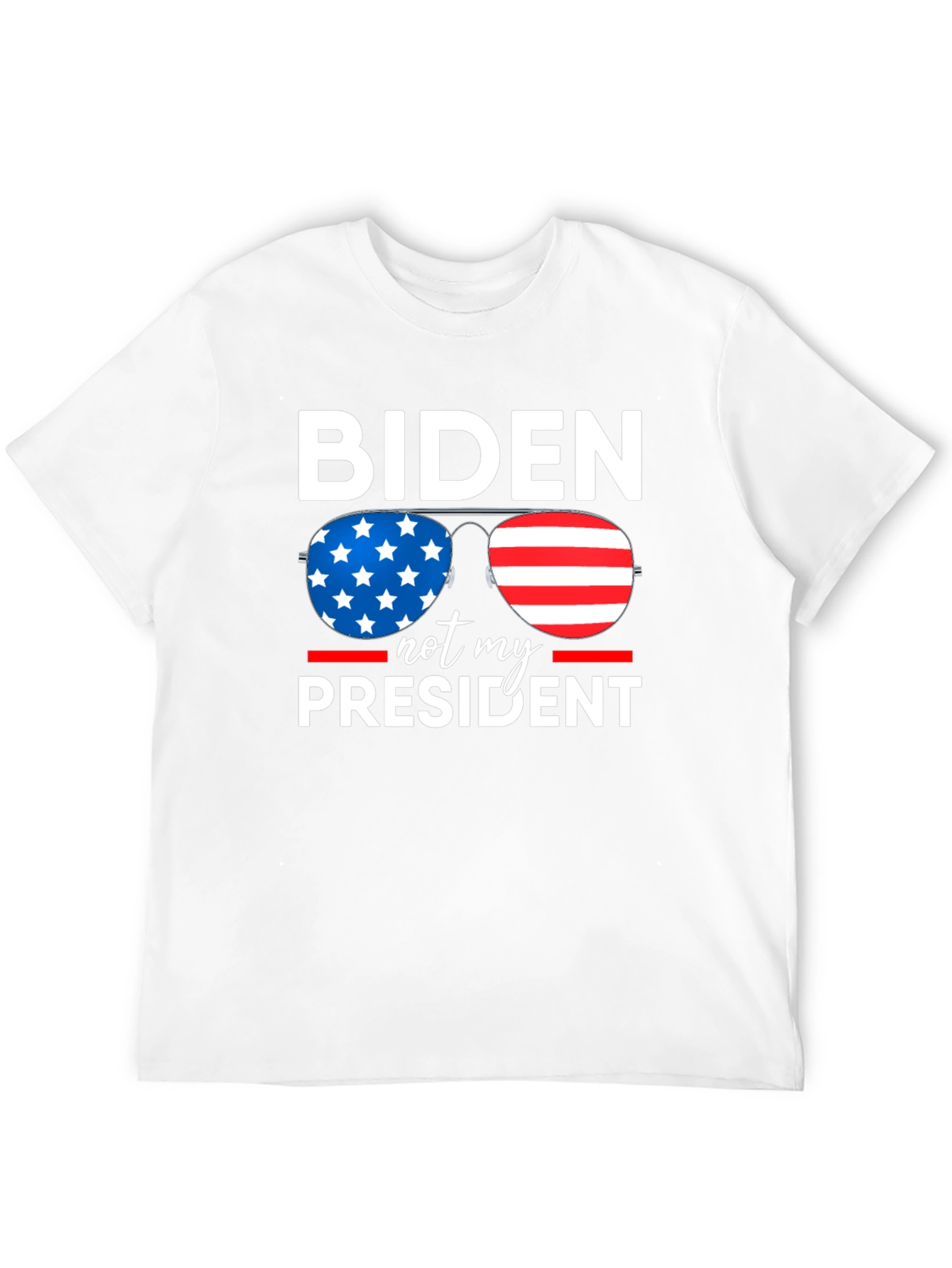 Biden Not My President Patriotic Graphic Tee