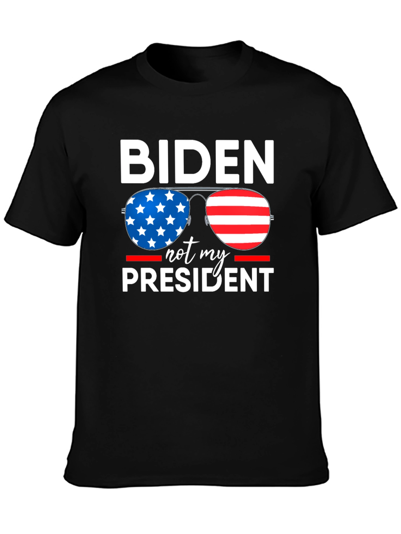 Biden Not My President Patriotic Graphic Tee