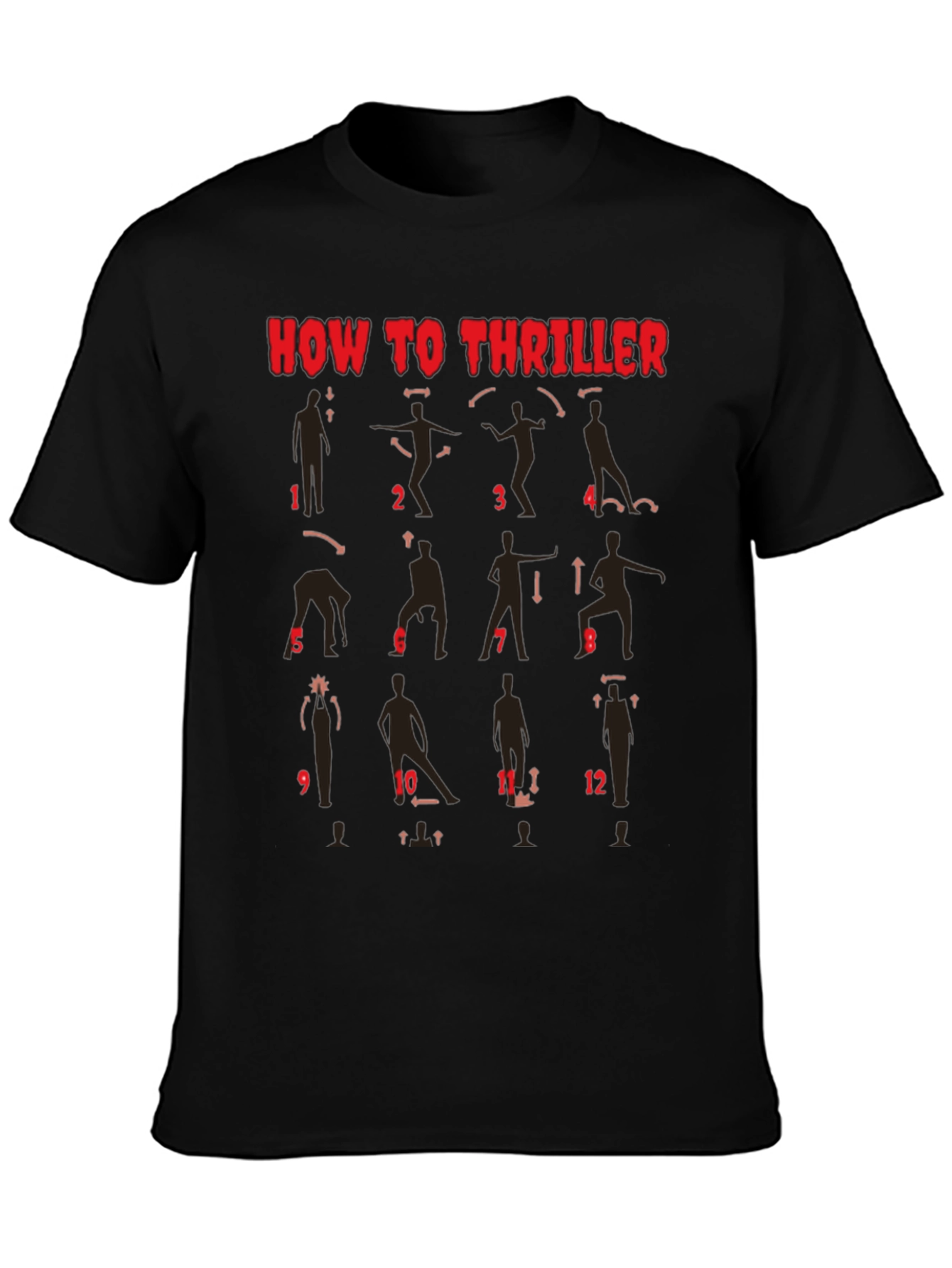 How to Thriller Dance Steps Graphic T-Shirt