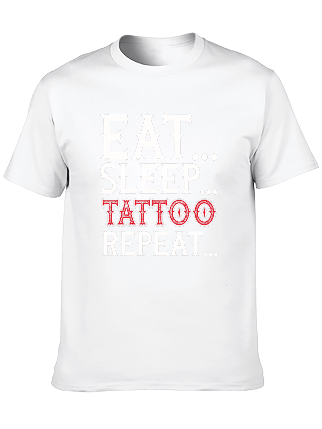Eat Sleep Tattoo Repeat T-Shirt - Black Graphic Tee