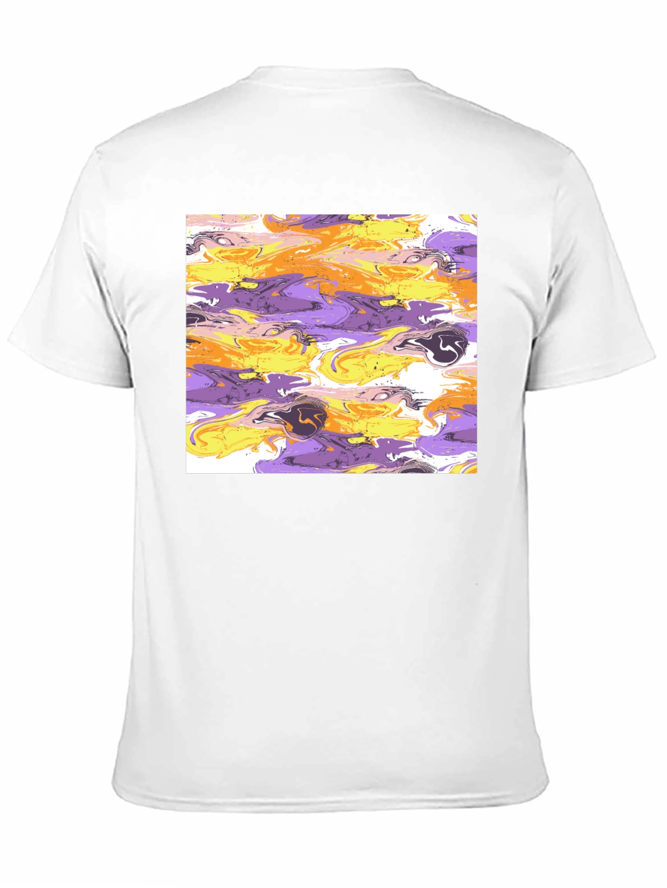 Abstract Swirl Graphic Black T-Shirt