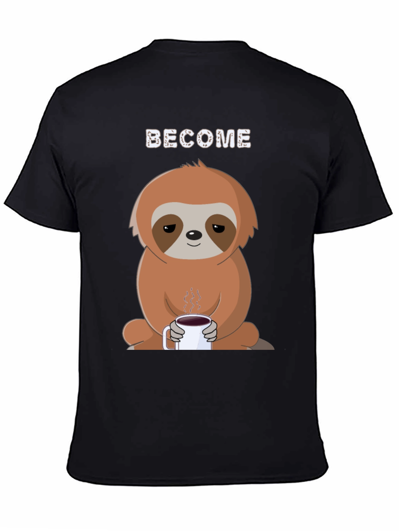 Become Coffee Sloth T-Shirt - Relaxed Graphic Tee