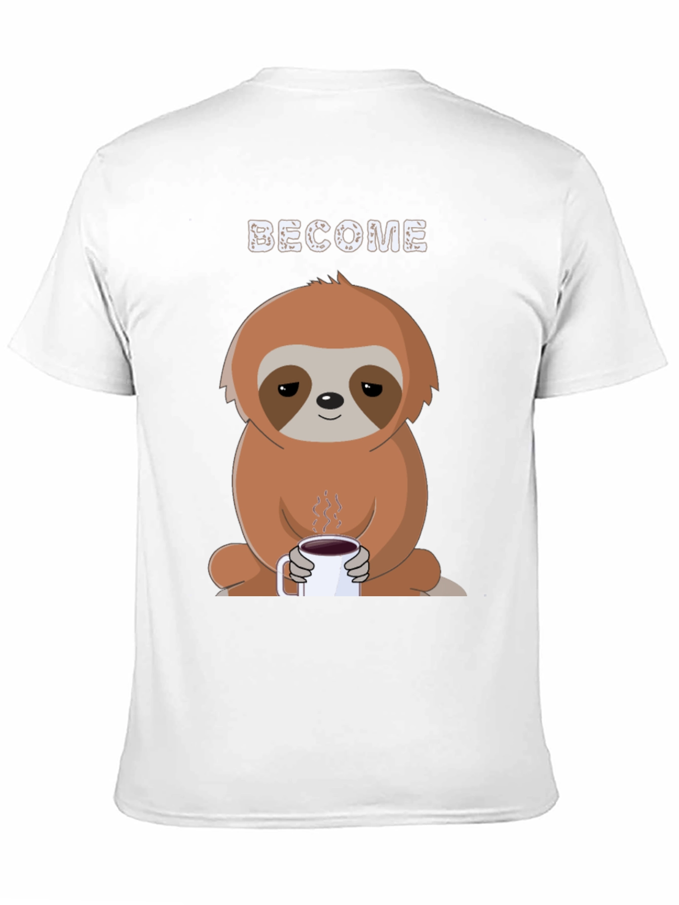 Become Coffee Sloth T-Shirt - Relaxed Graphic Tee