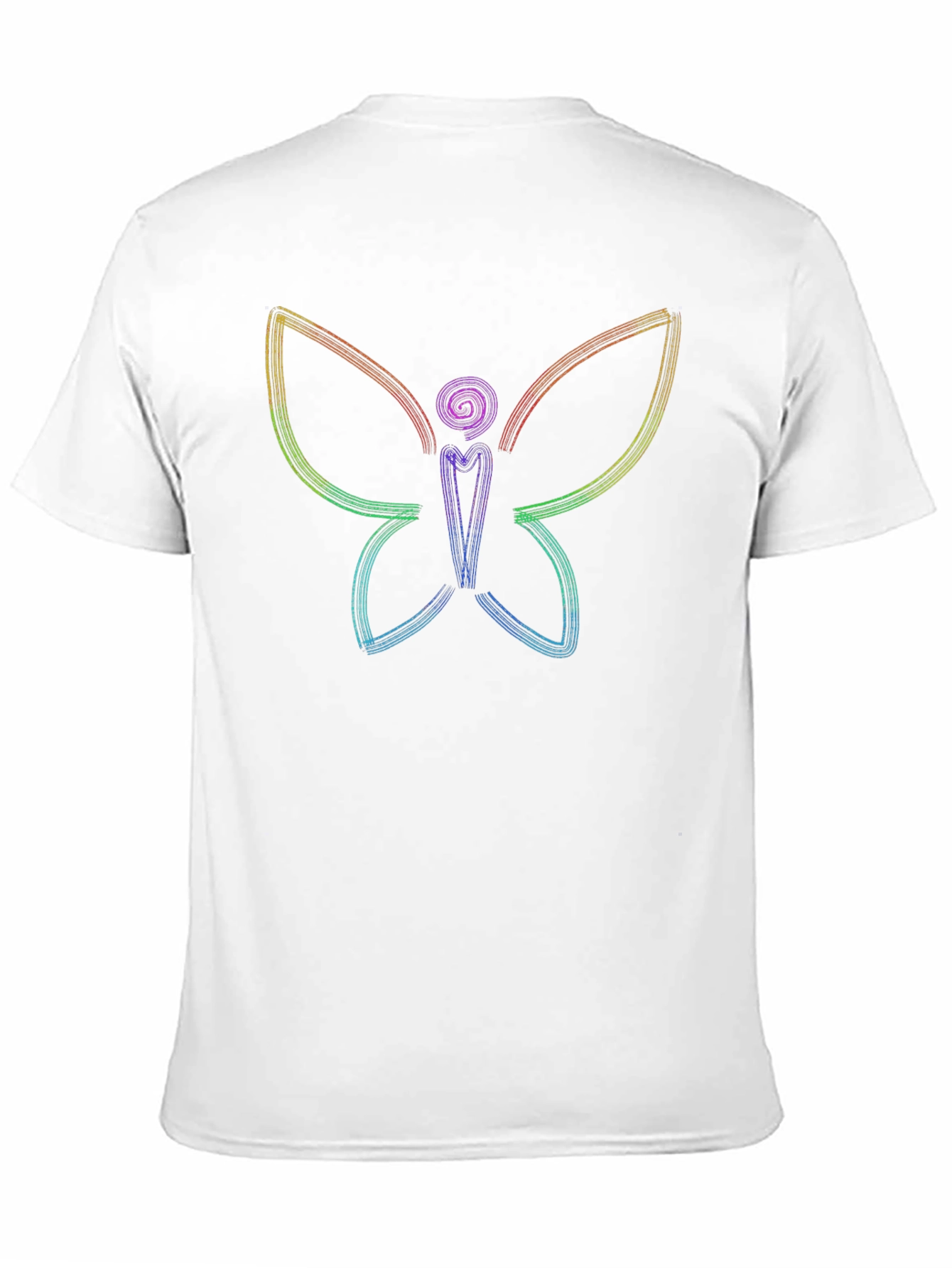 Rainbow Butterfly Graphic T-Shirt - Black