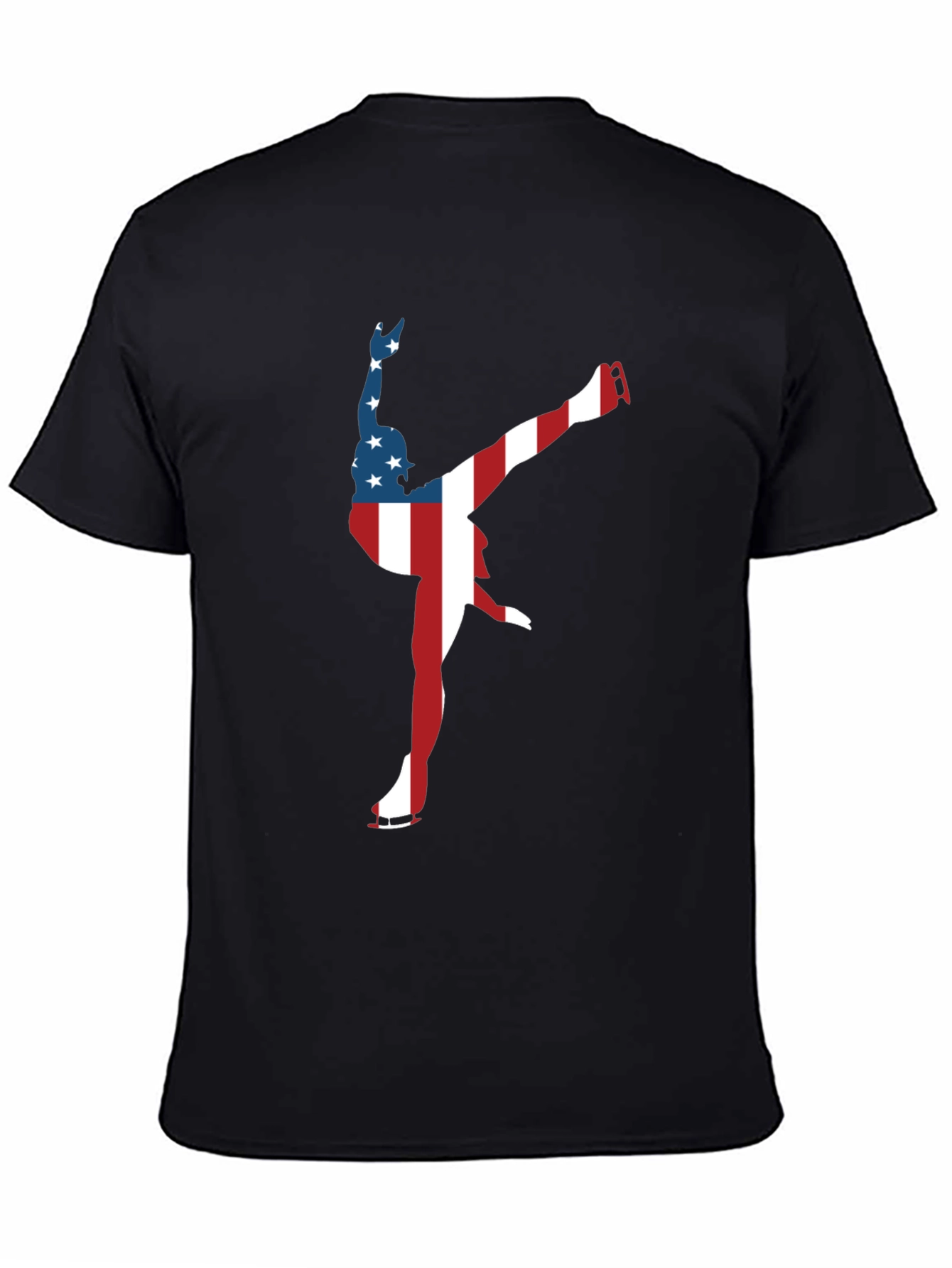 Patriotic Figure Skating USA Flag T-Shirt