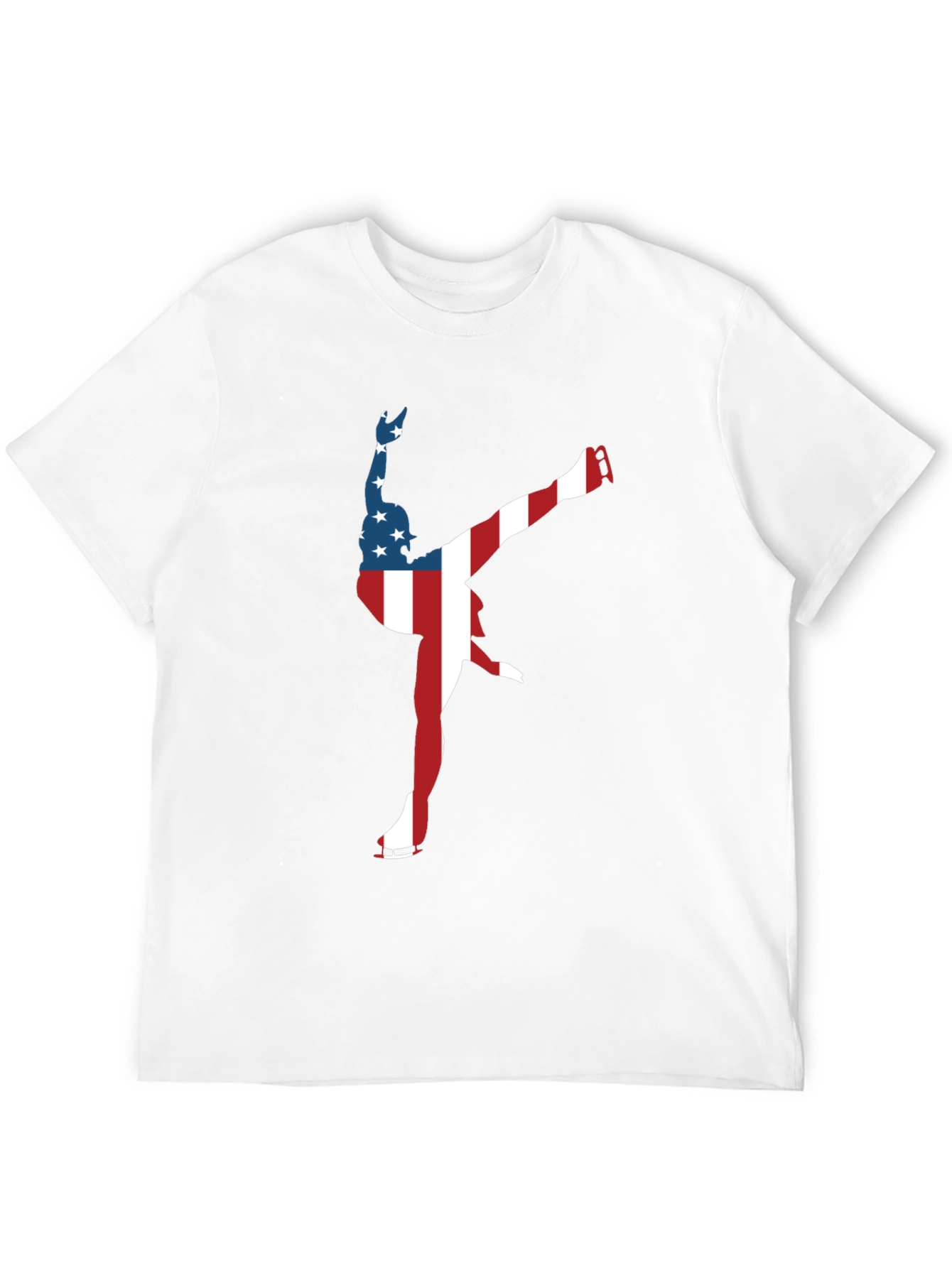 Patriotic Figure Skating USA Flag T-Shirt
