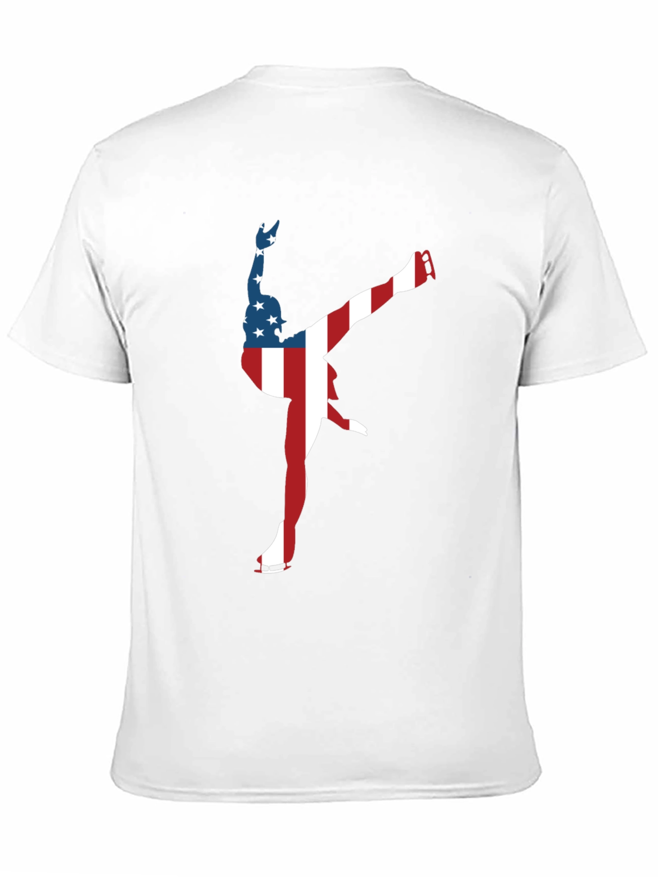 Patriotic Figure Skating USA Flag T-Shirt