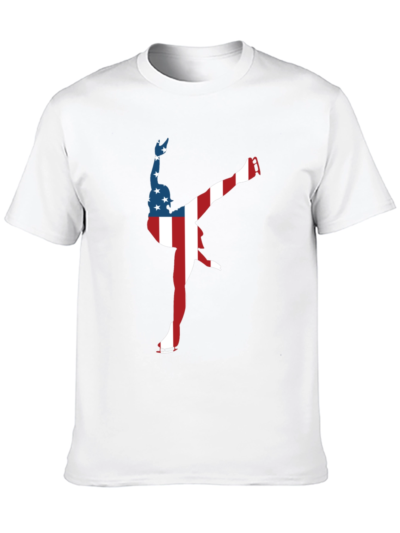 Patriotic Figure Skating USA Flag T-Shirt