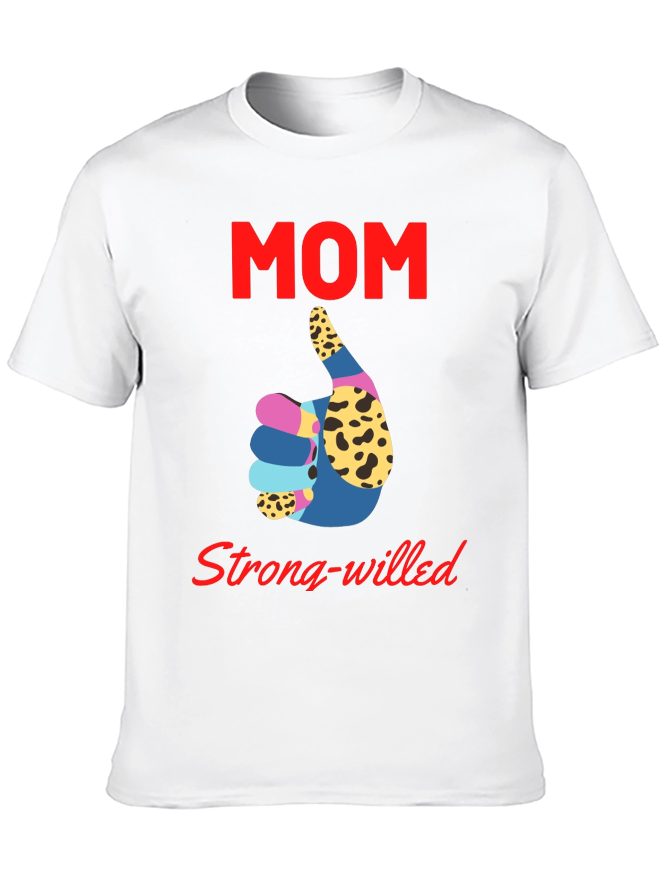 Mom Strong-Willed Black T-Shirt