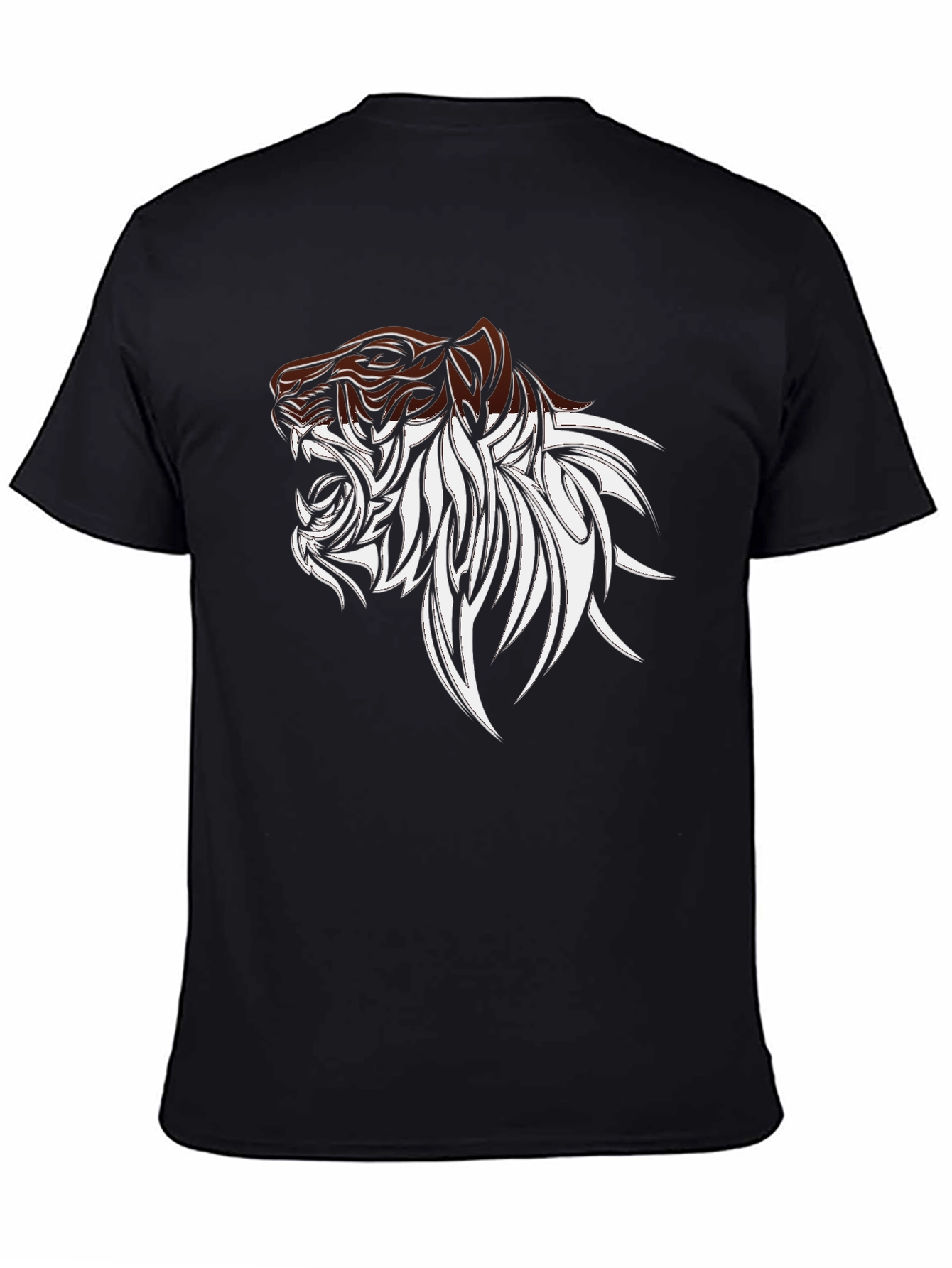 Bold Tiger Graphic Tee - Stylish Mens Black T-Shirt