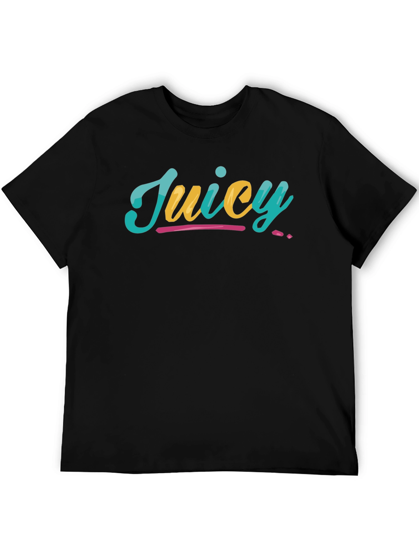 Juicy Graphic Tee - Stylish Black Cotton T-Shirt