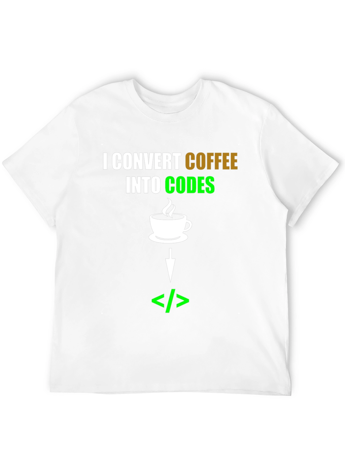 Coffee to Code Converter T-Shirt - Programmer Gift