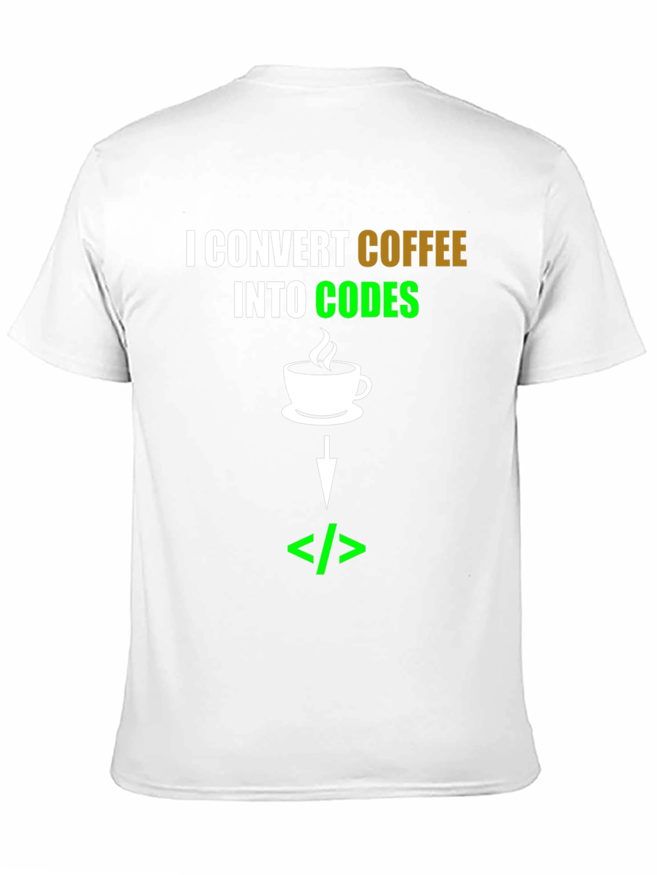 Coffee to Code Converter T-Shirt - Programmer Gift