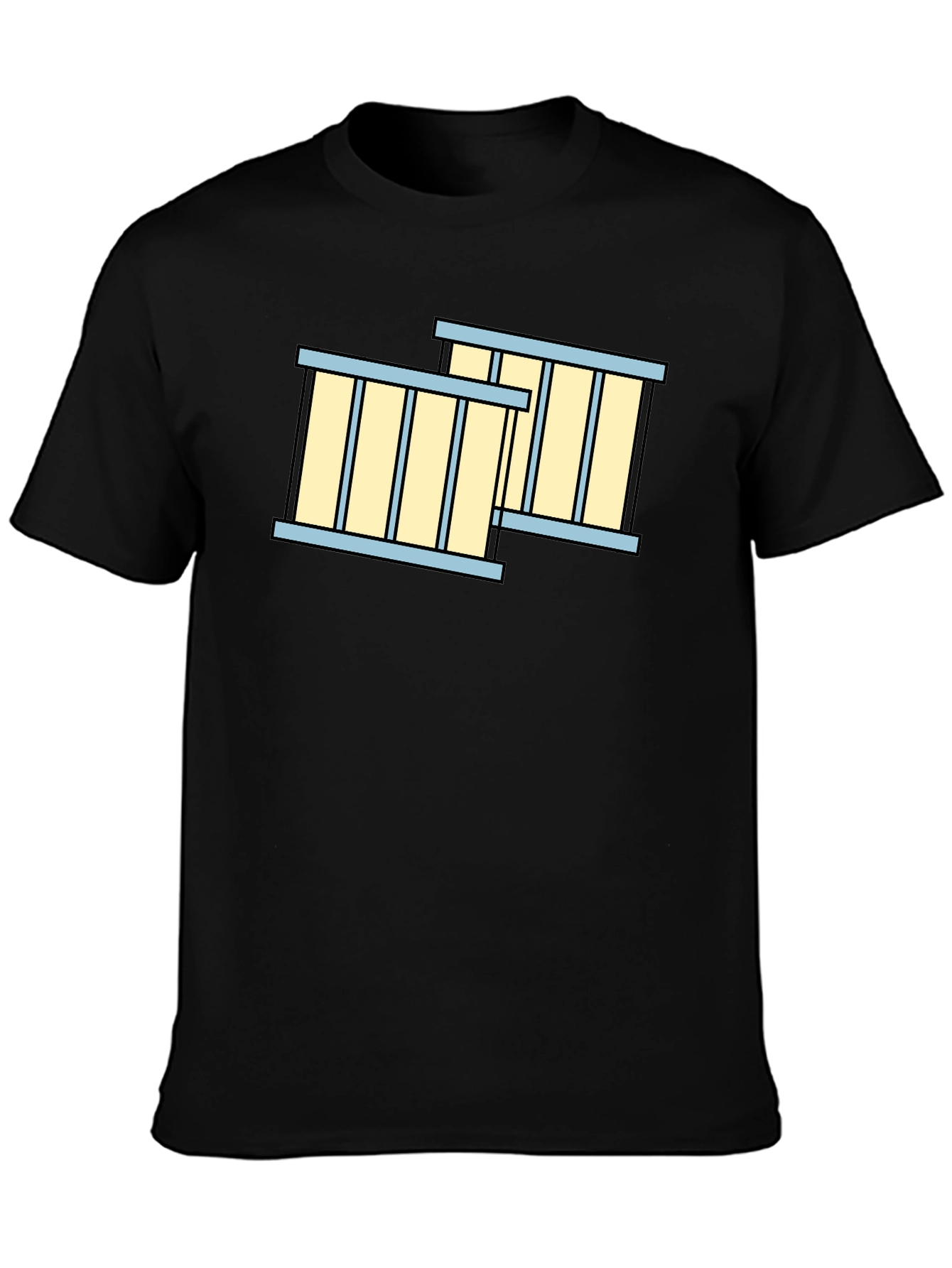 Jail Cell Bars Graphic T-Shirt - Black