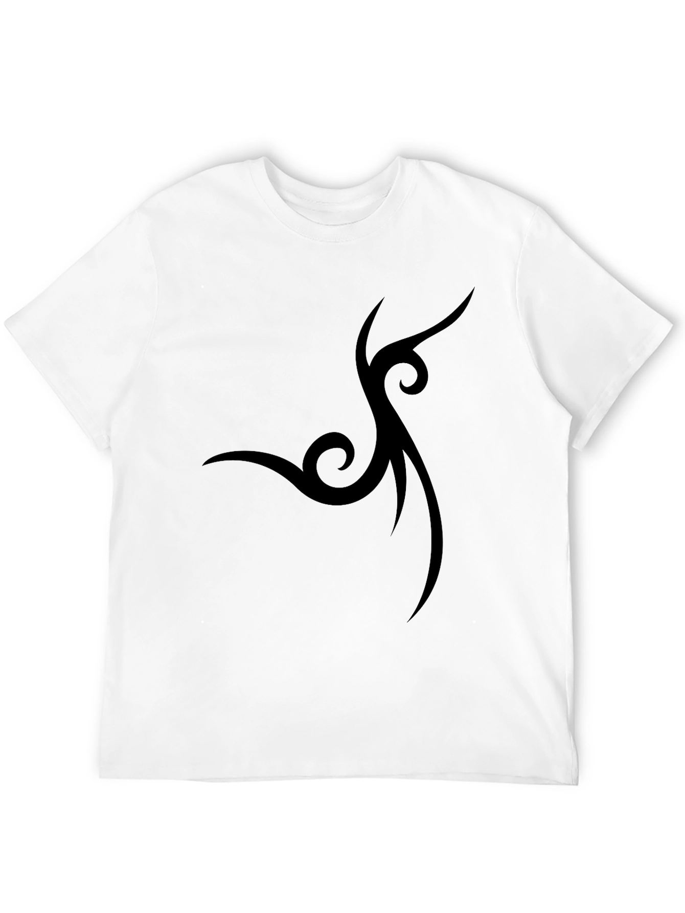 Mens Black T-Shirt with Tribal Graphic
