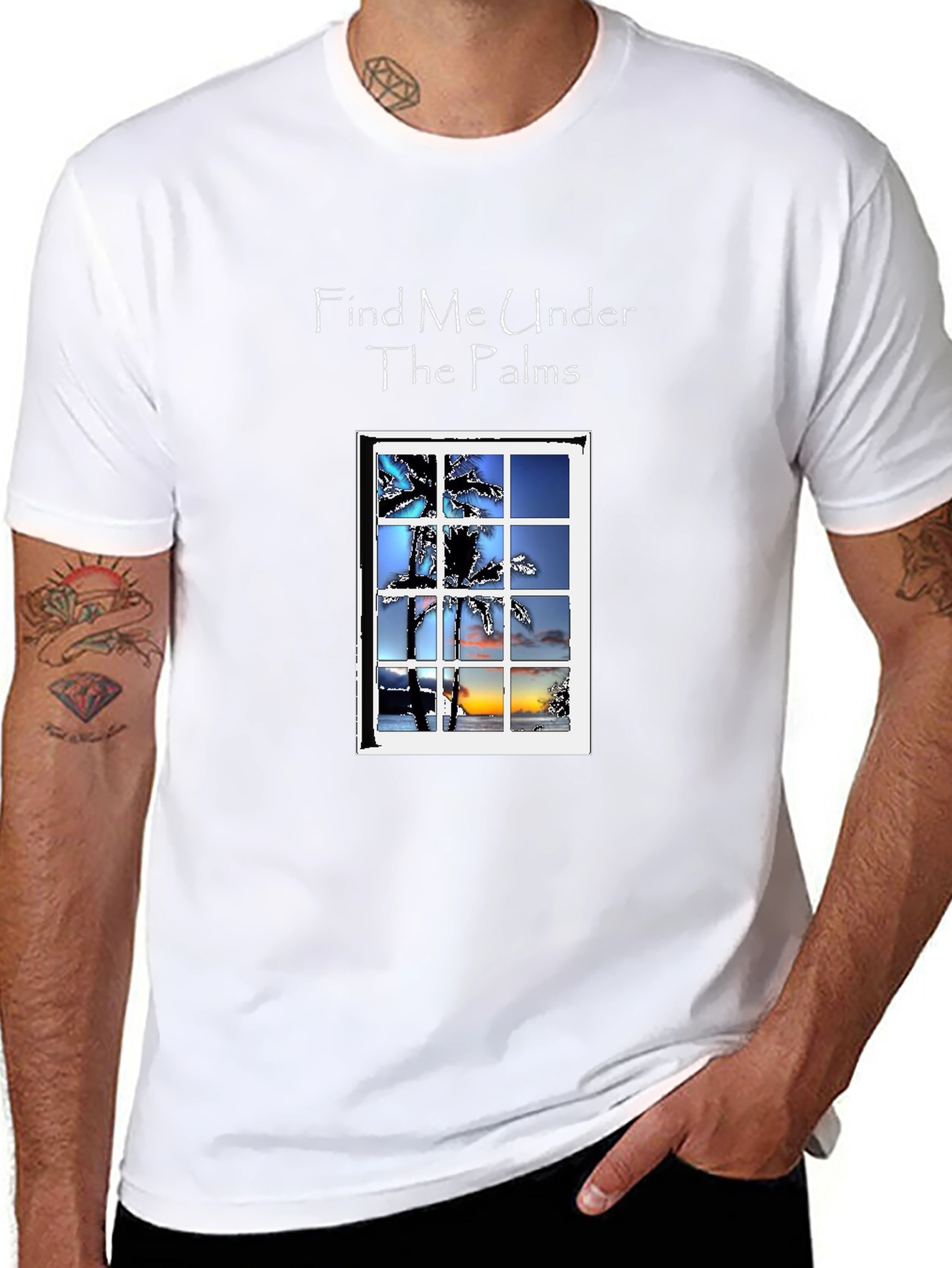 Find Me Under the Palms Graphic T-Shirt