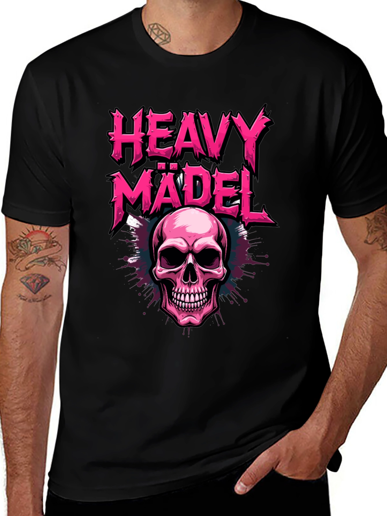Heavy Mädel Skull Graphic Tee