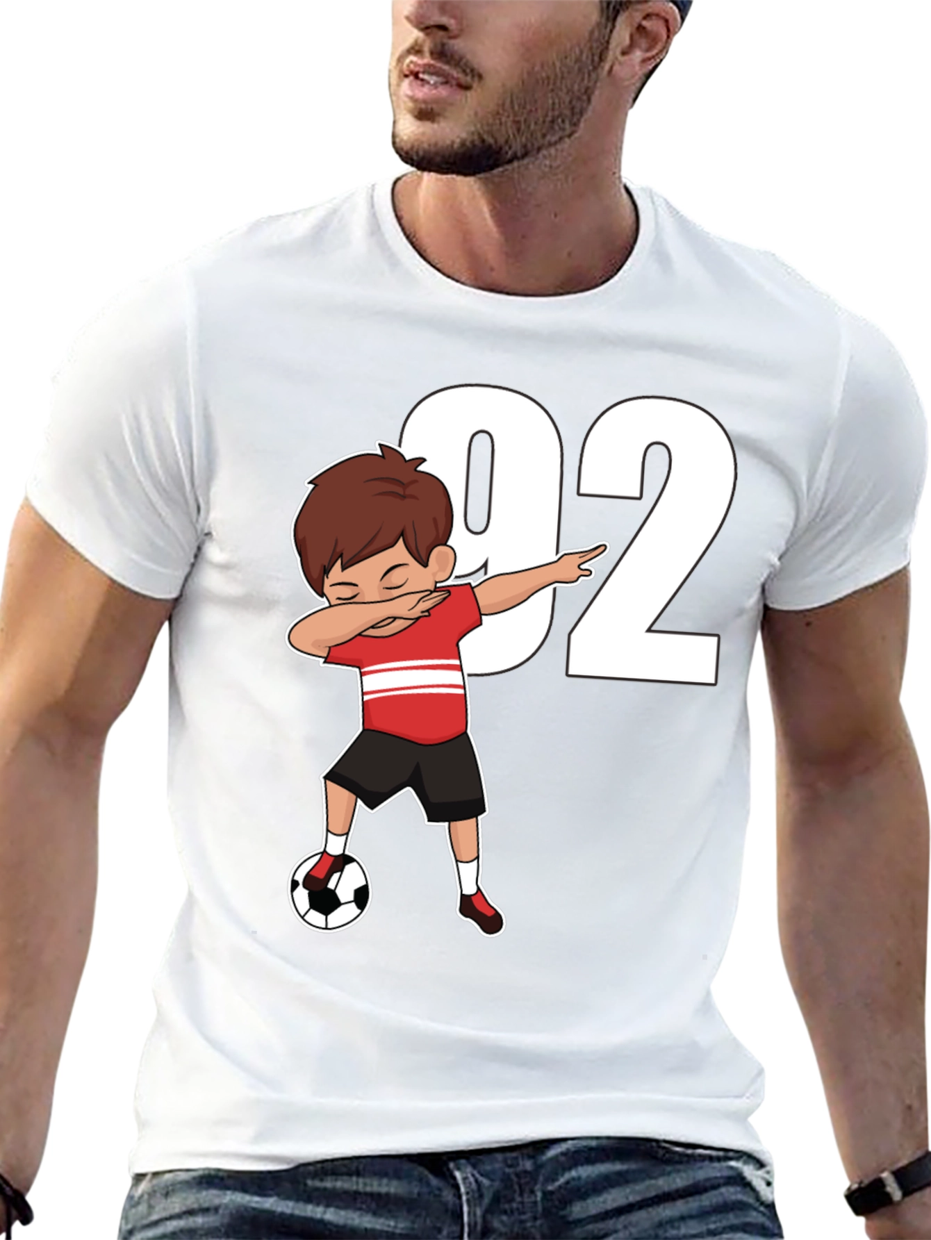 Soccer Dab Boy 92 Black T-Shirt