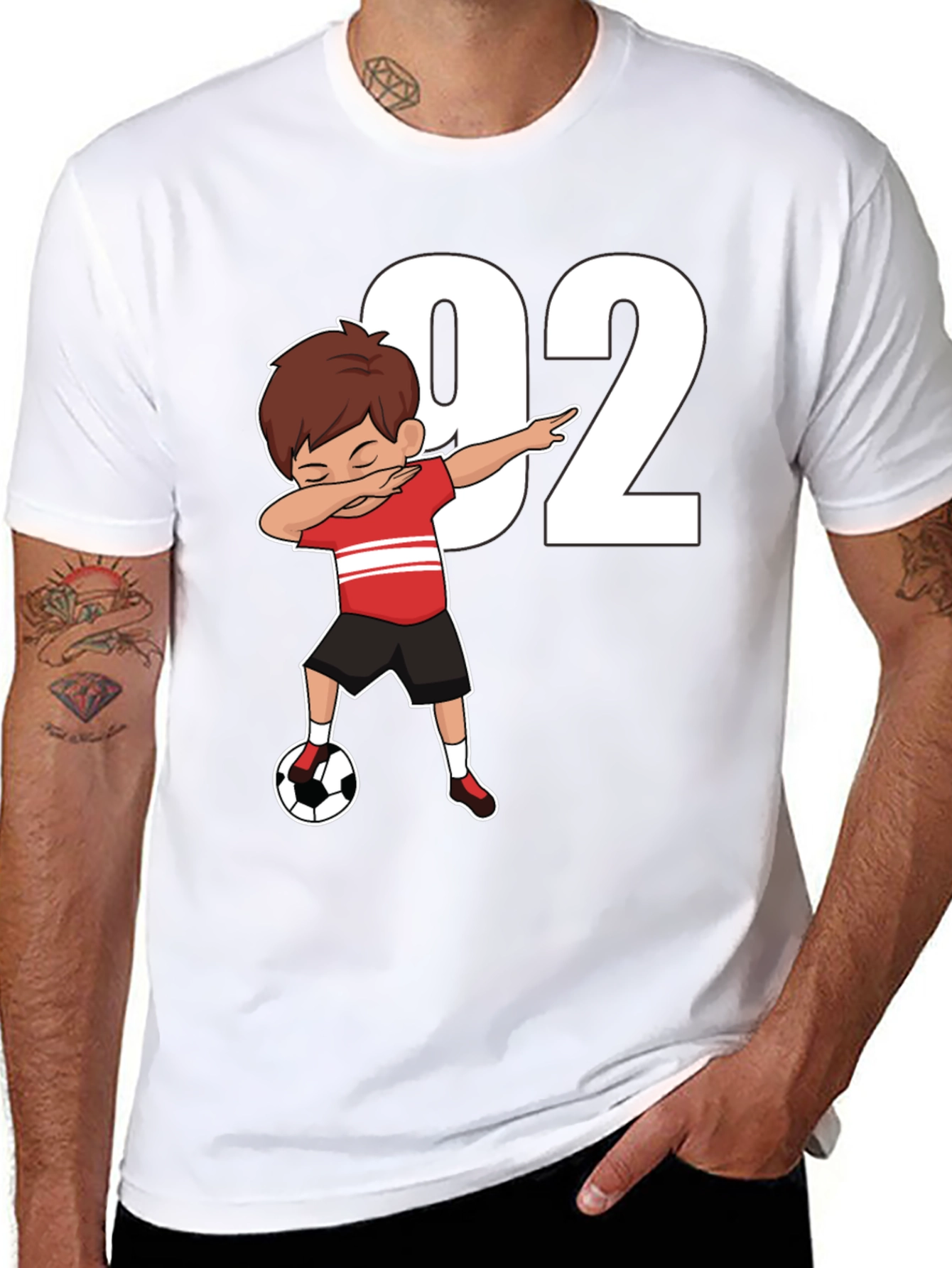 Soccer Dab Boy 92 Black T-Shirt