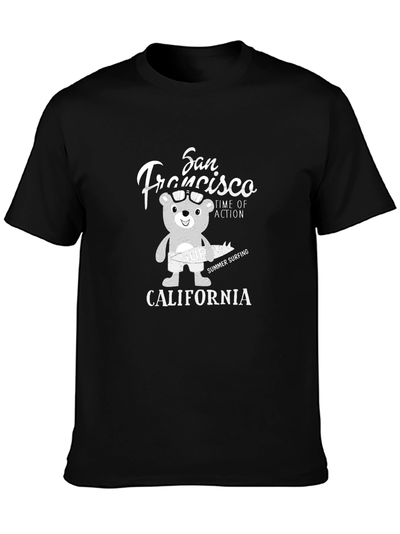 San Francisco Surfing Bear Graphic Tee